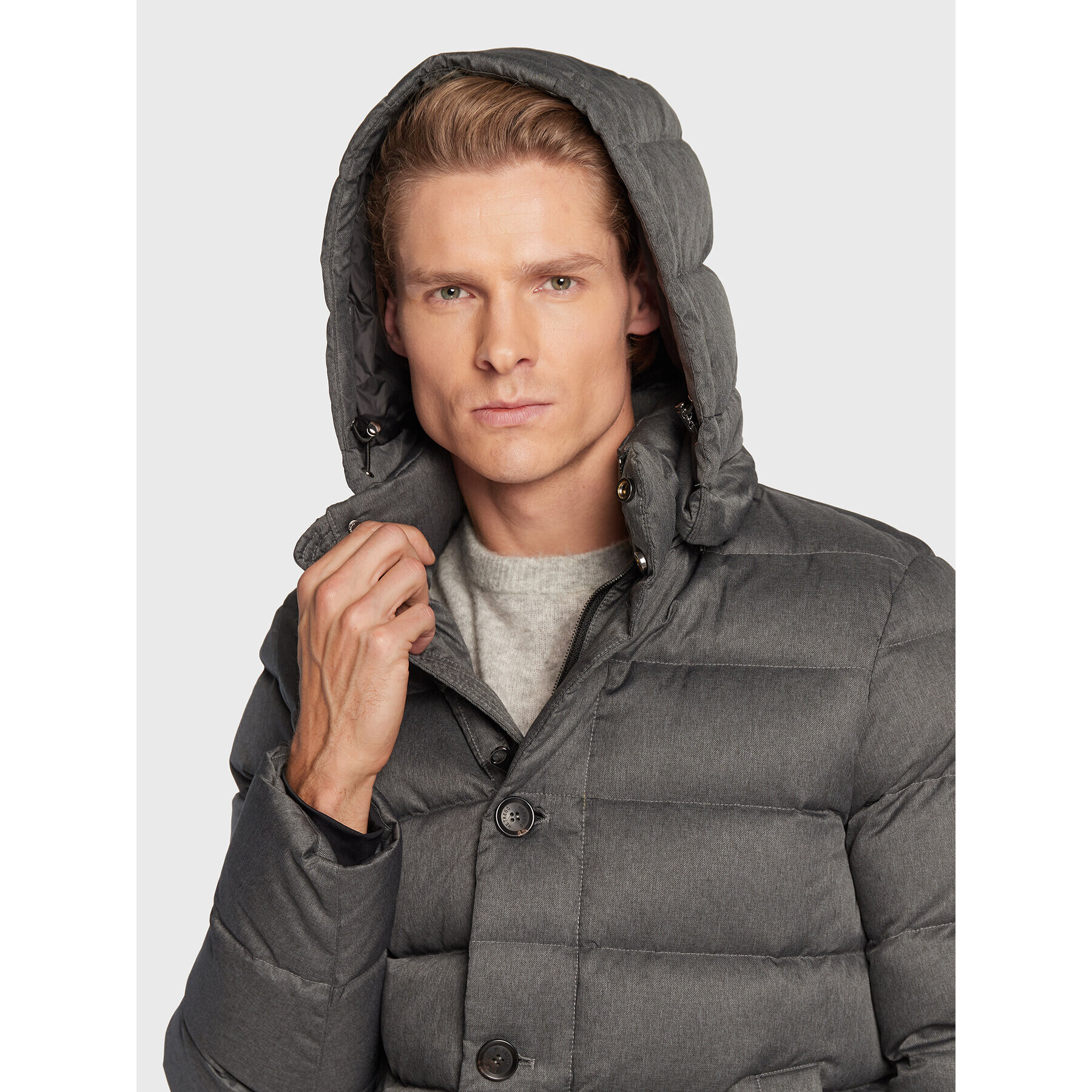 Hetregó Пухено яке Minardi 8M491 22WU17 Сив Regular Fit - Pepit.bg
