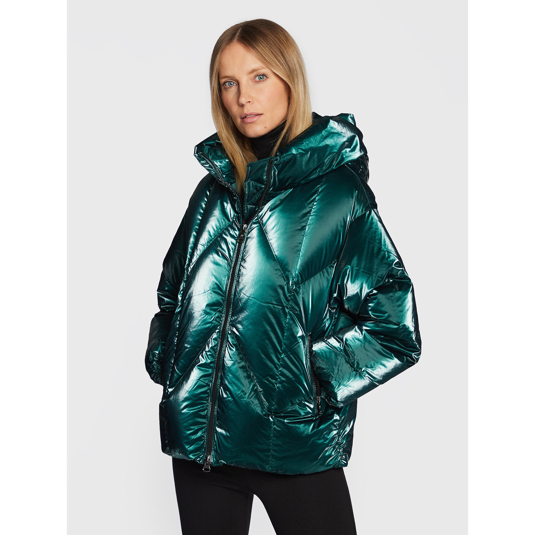 Hetregó Пухено яке Muriel 8M781 22WD16 Зелен Regular Fit - Pepit.bg
