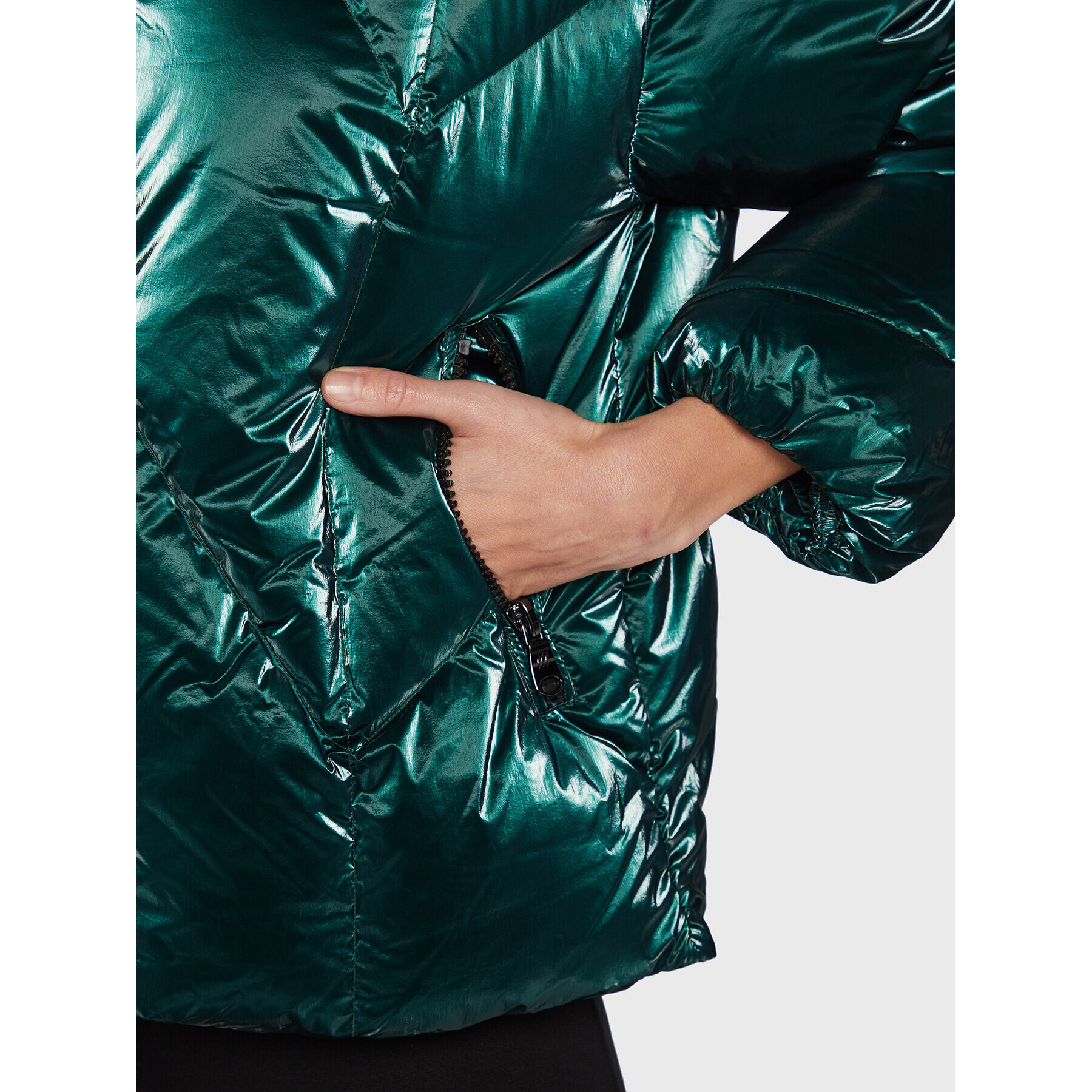 Hetregó Пухено яке Muriel 8M781 22WD16 Зелен Regular Fit - Pepit.bg