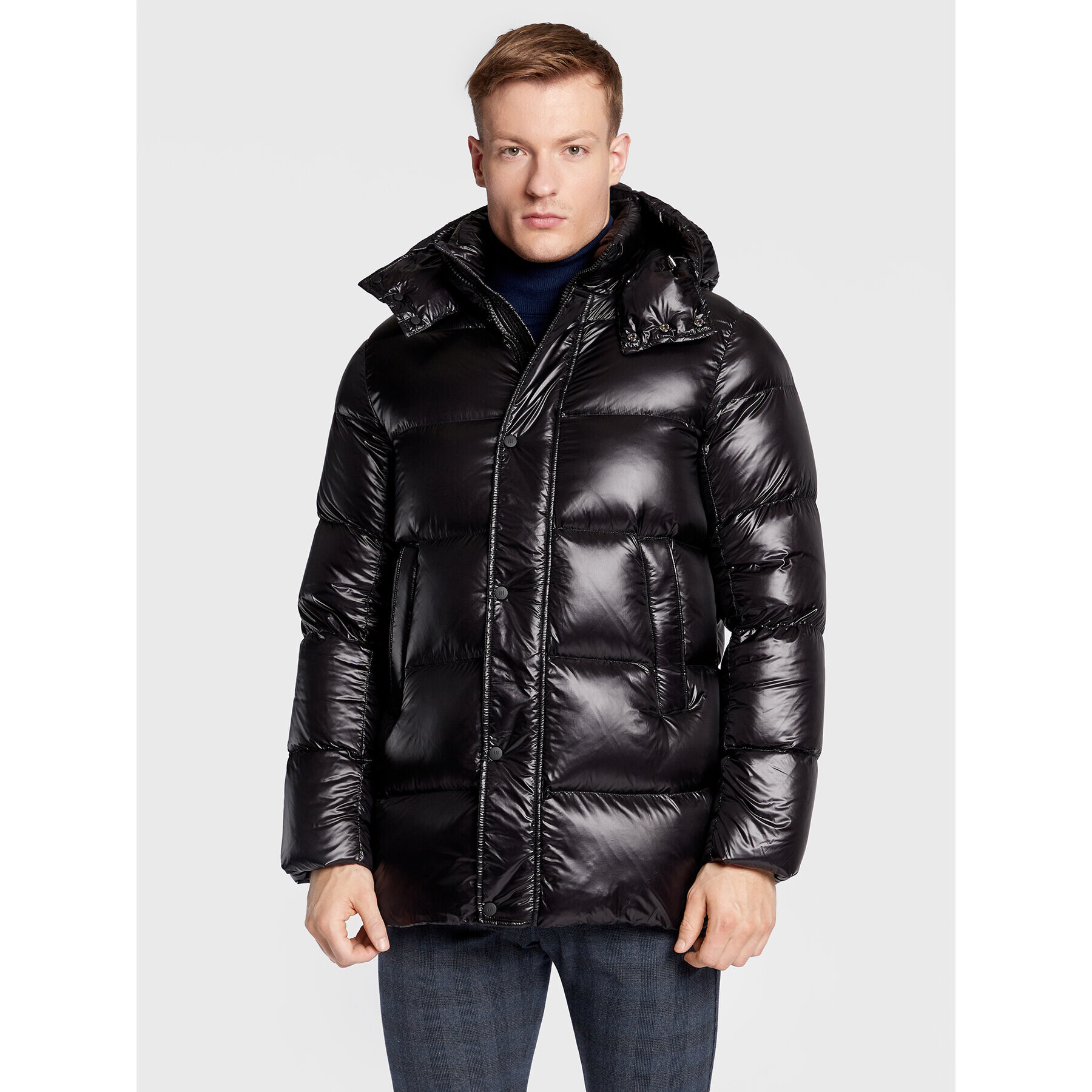 Hetregó Пухено яке Murray 8M562 Черен Regular Fit - Pepit.bg