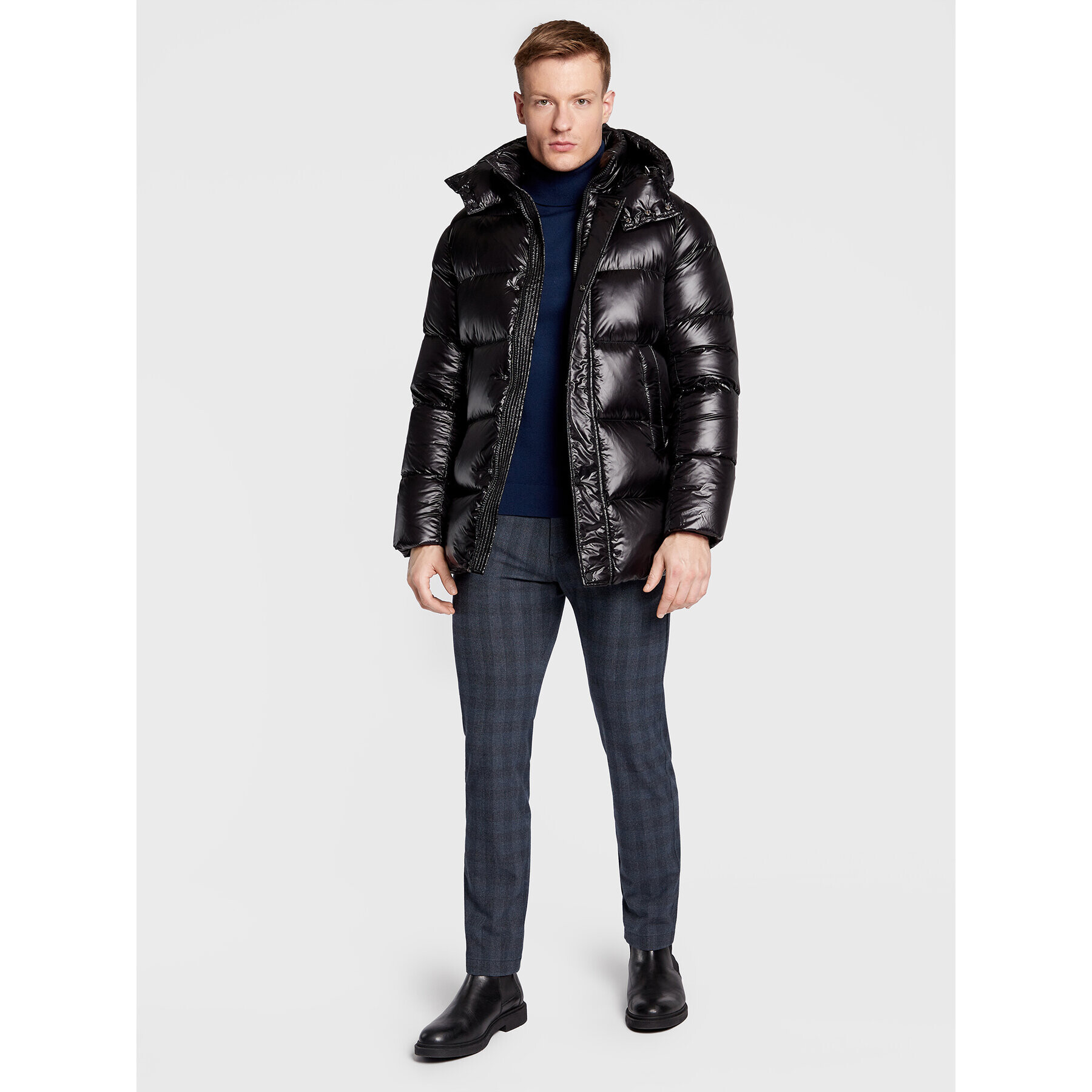 Hetregó Пухено яке Murray 8M562 Черен Regular Fit - Pepit.bg