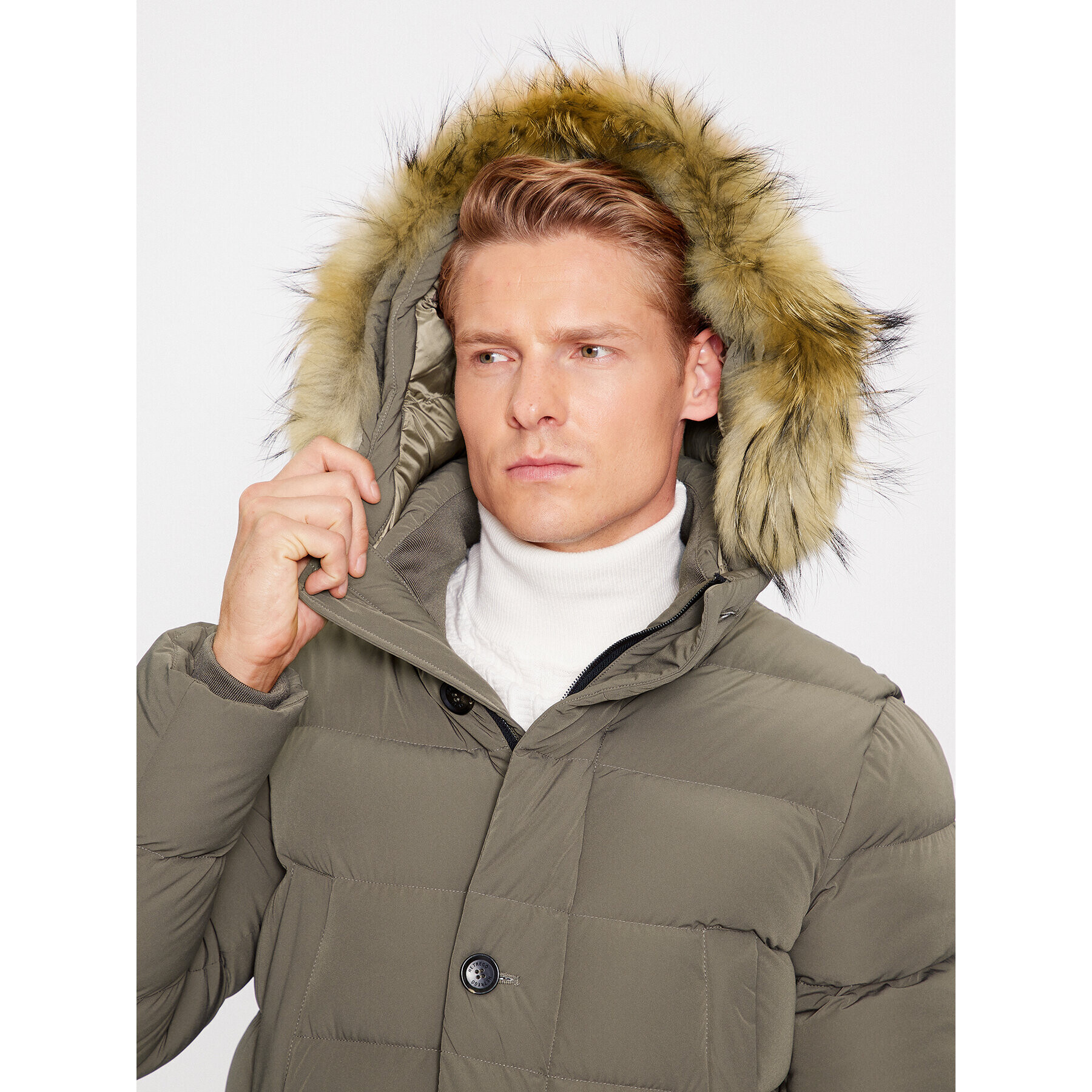 Hetregó Пухено яке Parker 8K436M 23WU07 Сив Regular Fit - Pepit.bg