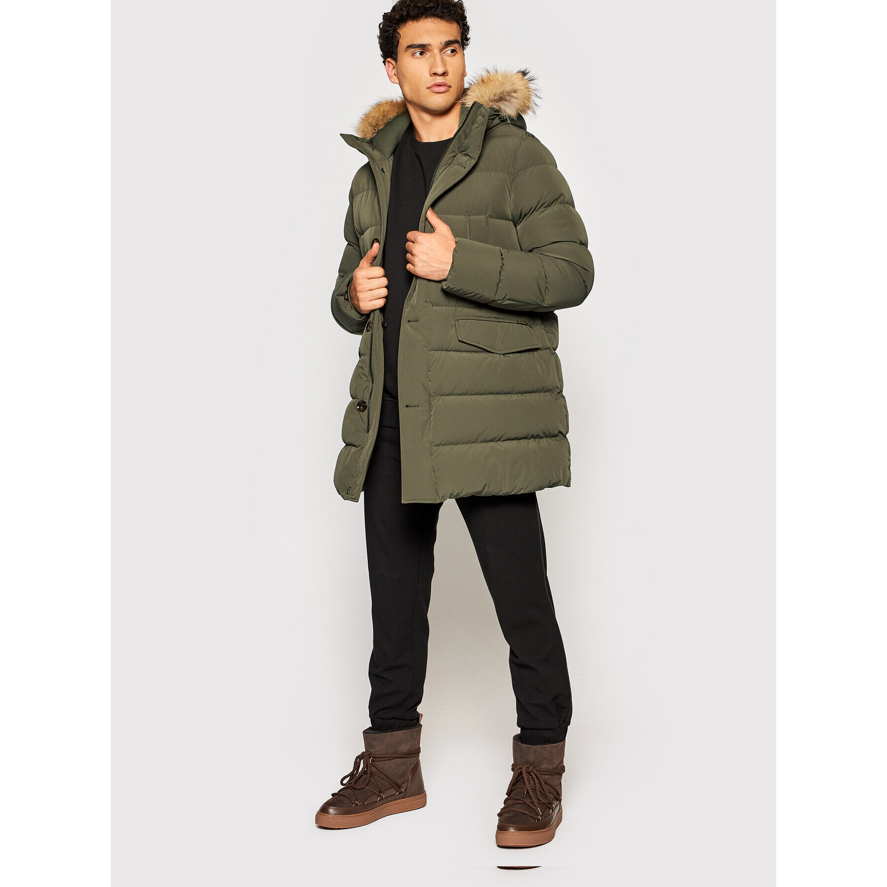 Hetregó Пухено яке Parker 8L436M 21W007 Зелен Regular Fit - Pepit.bg