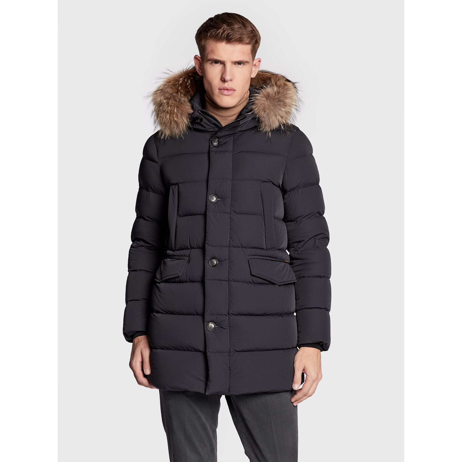 Hetregó Пухено яке Parker 8M436M 22WU09 Черен Regular Fit - Pepit.bg