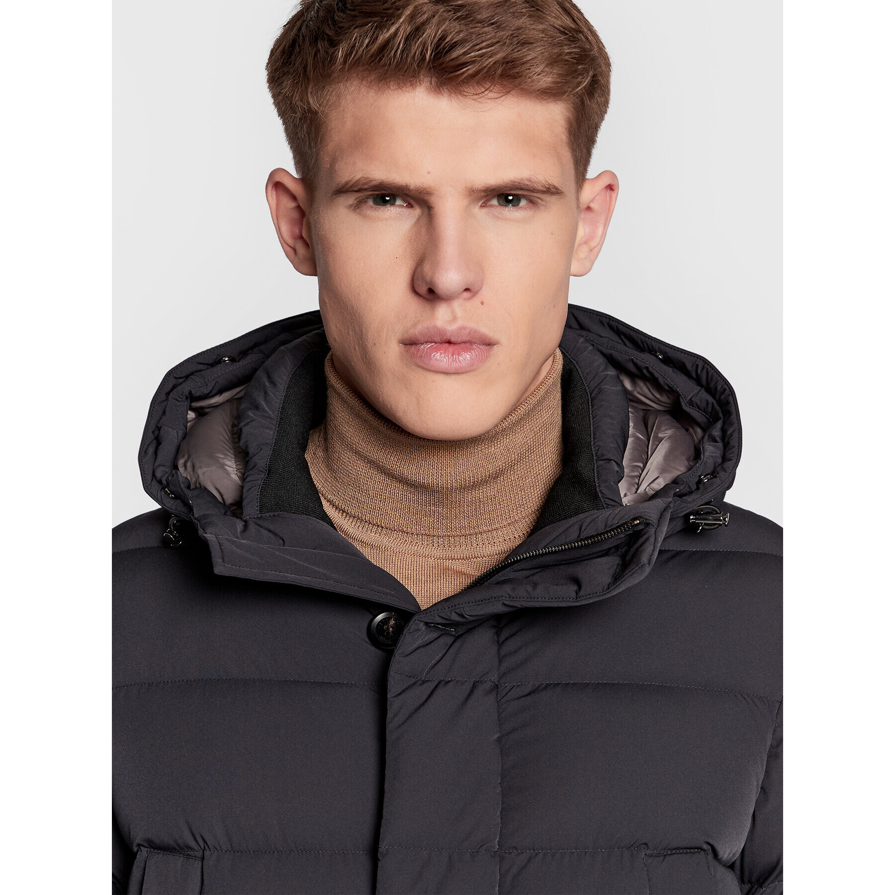 Hetregó Пухено яке Parker 8M436M 22WU09 Черен Regular Fit - Pepit.bg