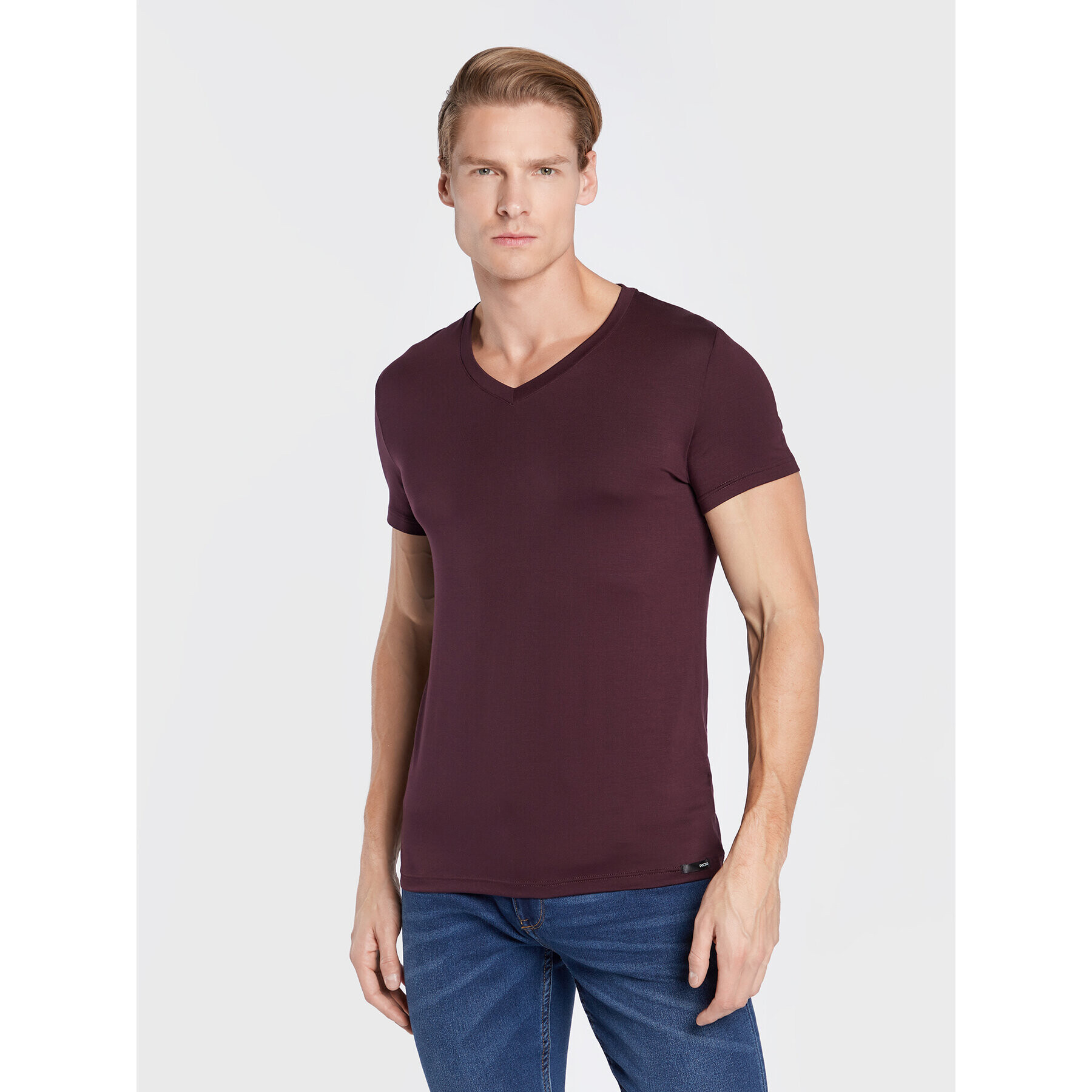 HOM Потник Tencel Soft 402466 Бордо Regular Fit - Pepit.bg