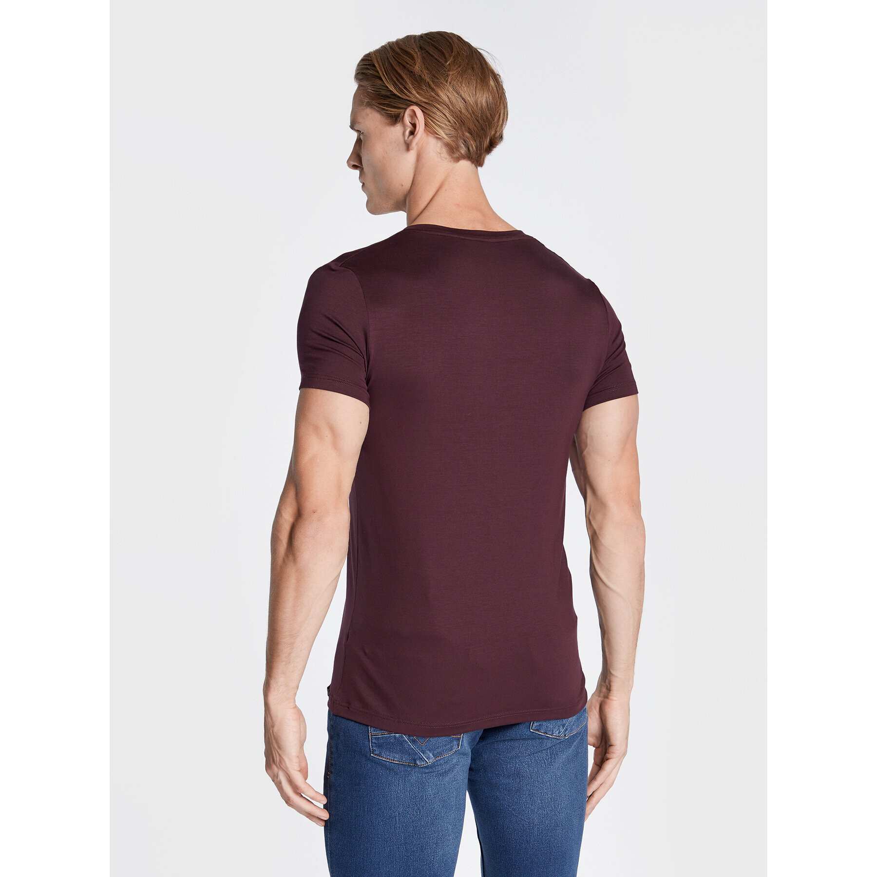 HOM Потник Tencel Soft 402466 Бордо Regular Fit - Pepit.bg