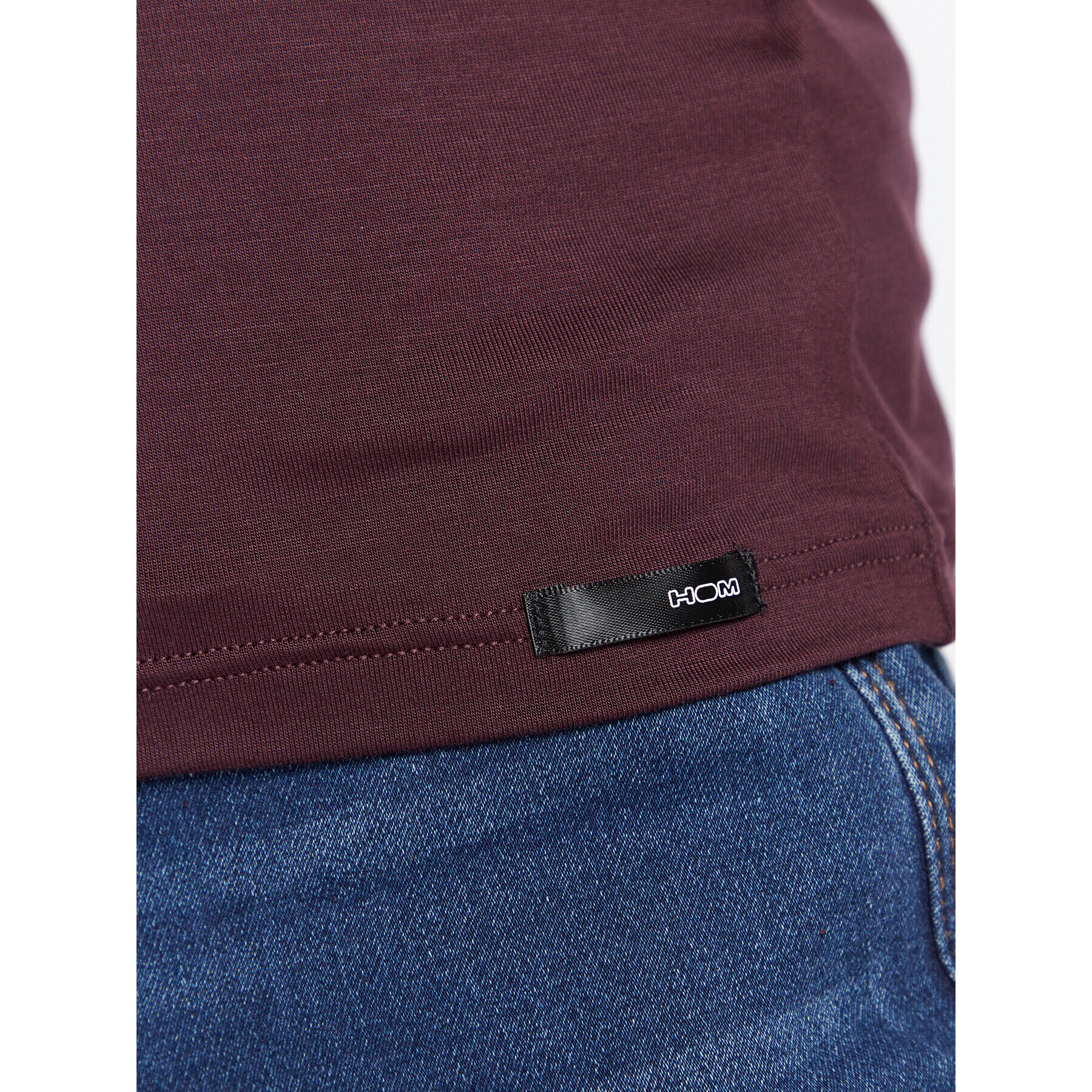 HOM Потник Tencel Soft 402466 Бордо Regular Fit - Pepit.bg