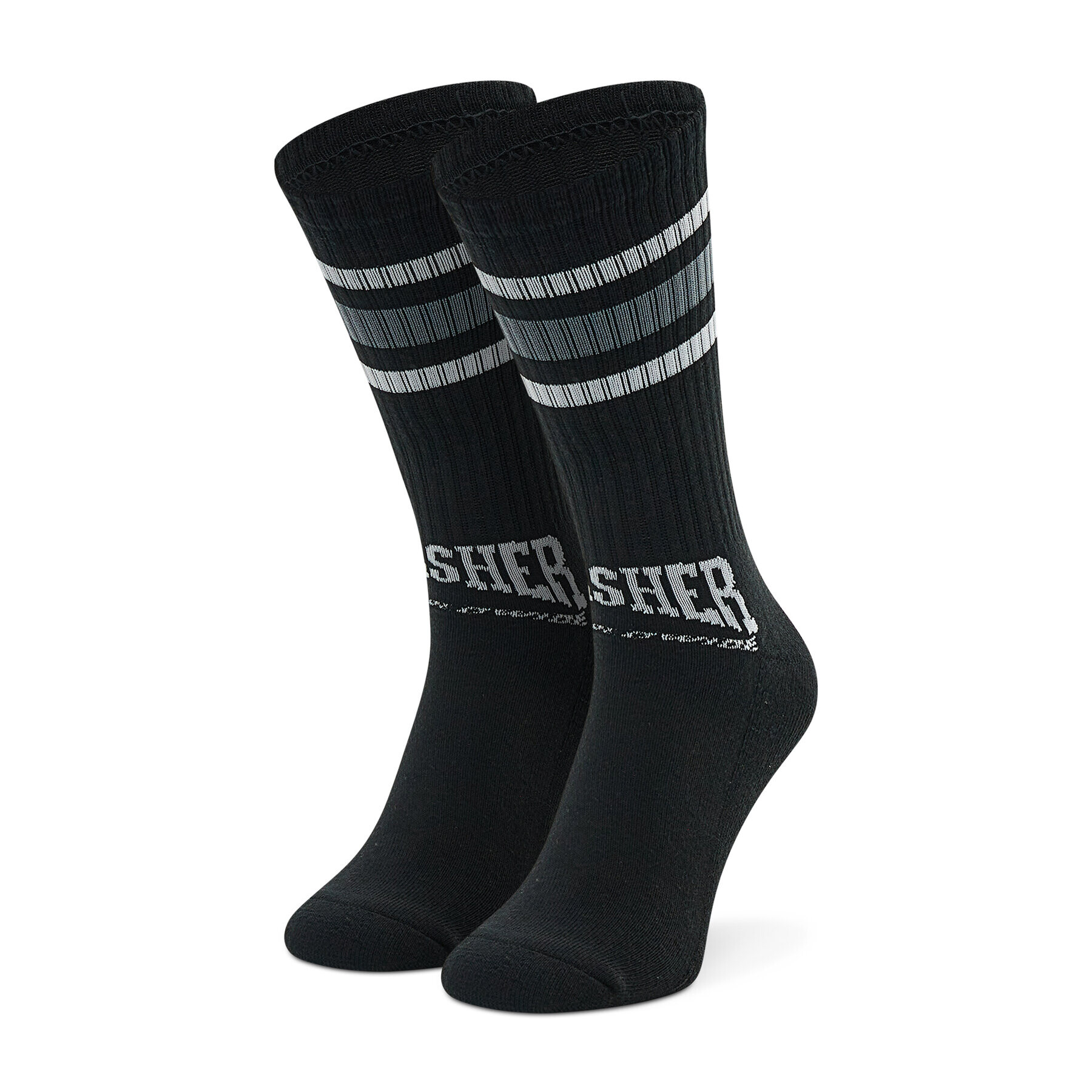 HUF Дълги чорапи unisex Center Field Sock SK00722 Черен - Pepit.bg