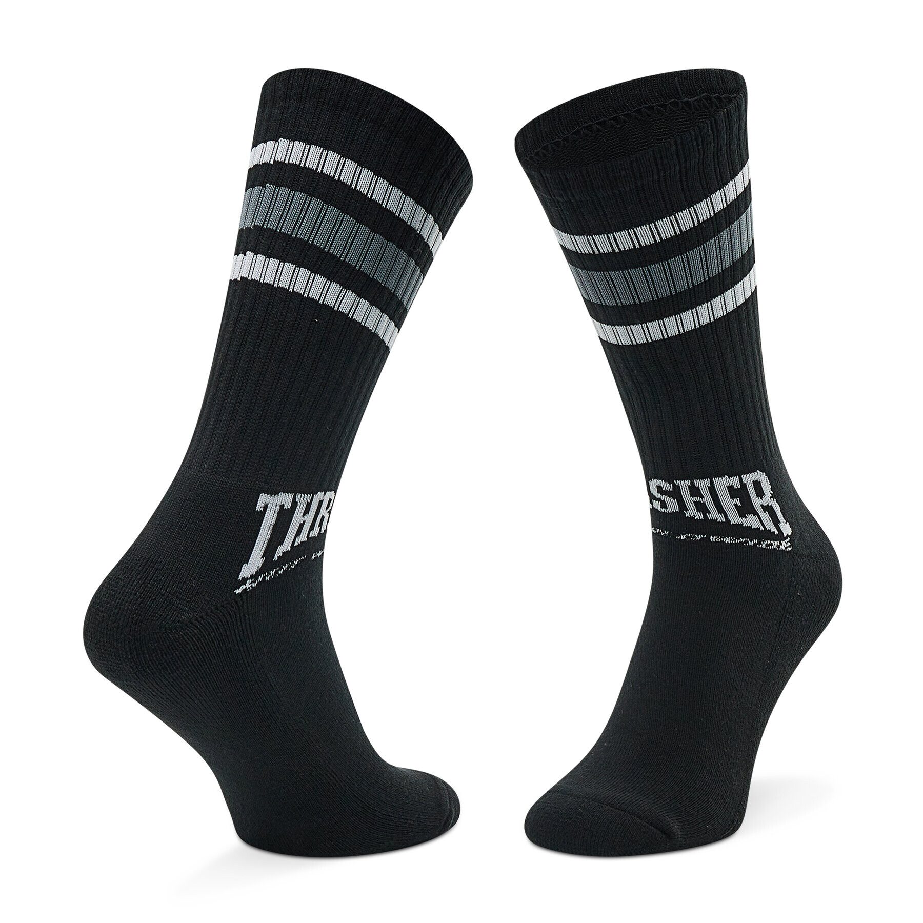 HUF Дълги чорапи unisex Center Field Sock SK00722 Черен - Pepit.bg