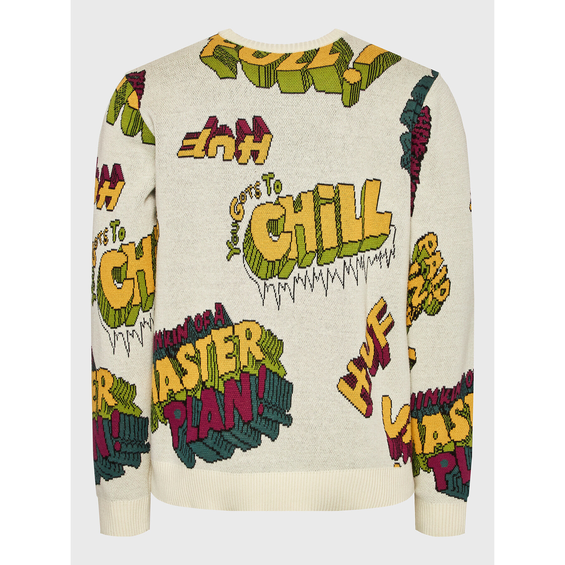 HUF Пуловер Paid In Full KN00427 Екрю Regular Fit - Pepit.bg