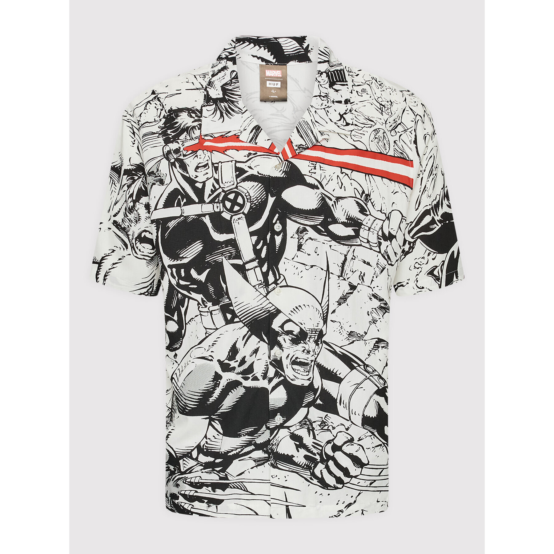 HUF Риза MARVEL X-Men Resort BU00172 Бял Relaxed Fit - Pepit.bg
