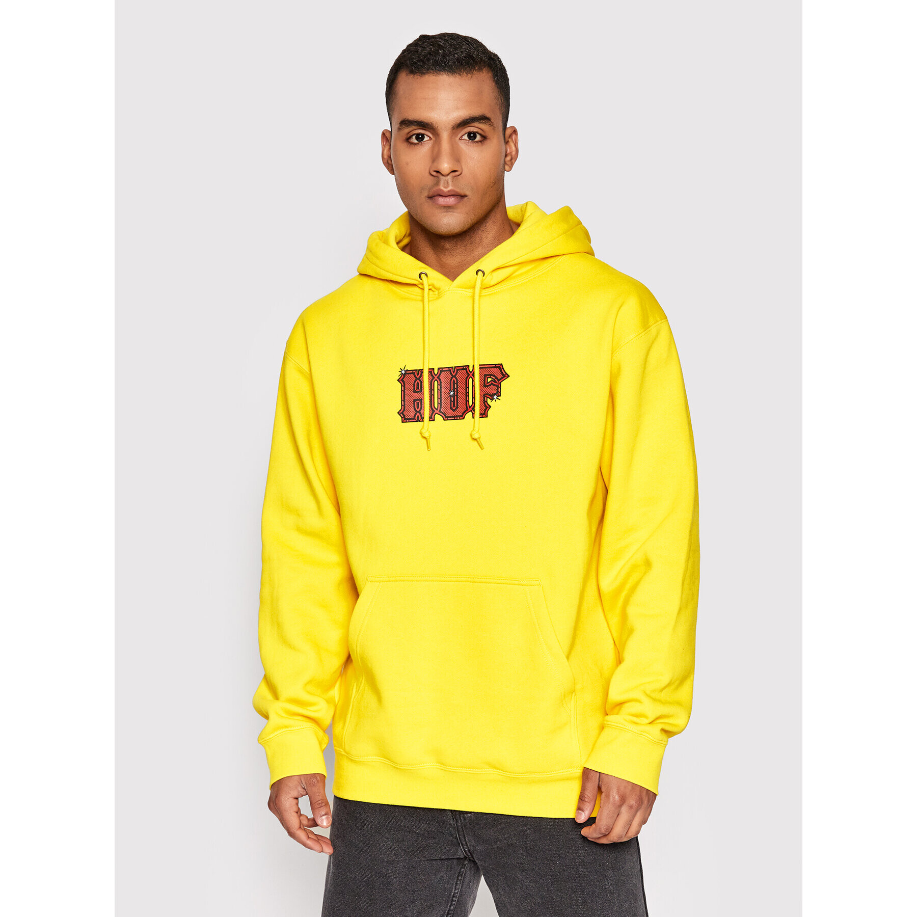 HUF Суитшърт Amazing PF00457 Жълт Regular Fit - Pepit.bg