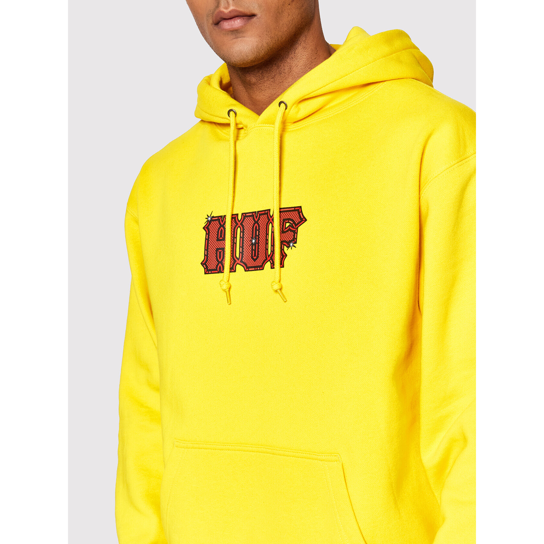 HUF Суитшърт Amazing PF00457 Жълт Regular Fit - Pepit.bg