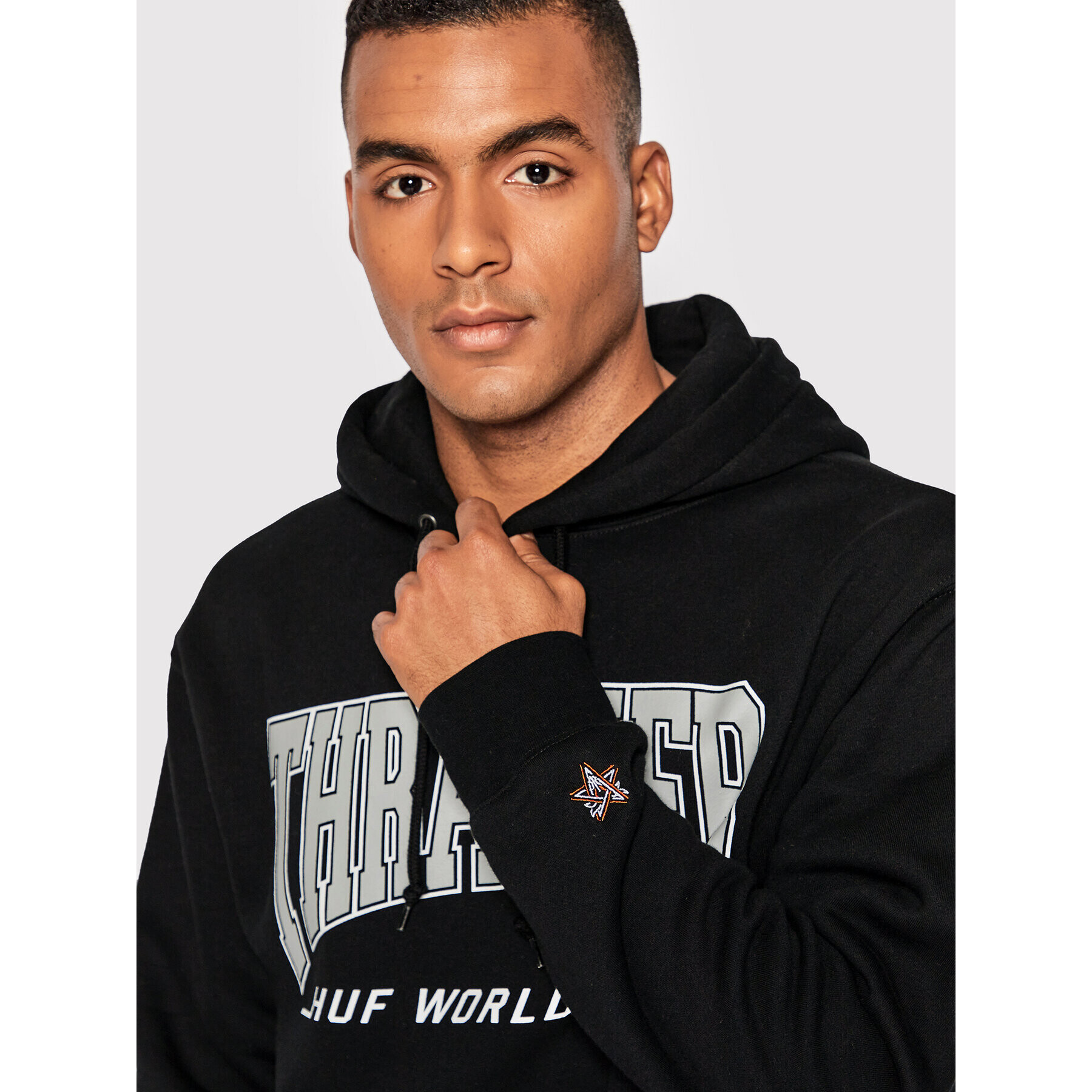 HUF Суитшърт Bayview PF00563 Черен Regular Fit - Pepit.bg