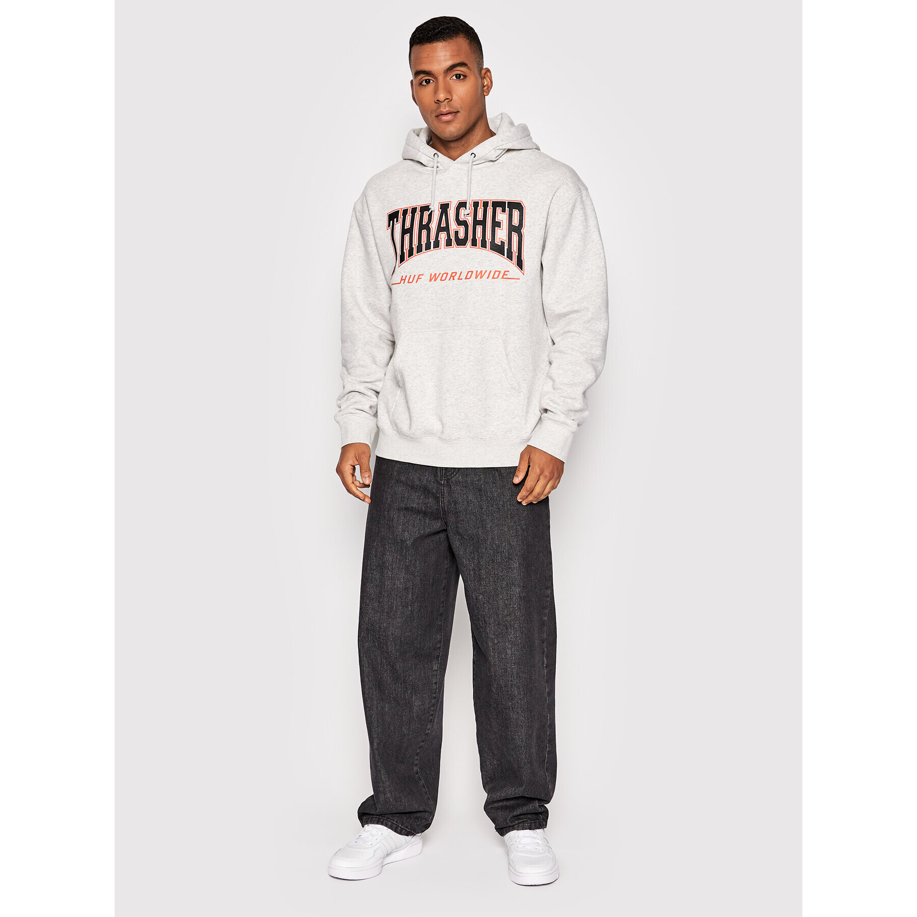 HUF Суитшърт Bayview PF00563 Сив Regular Fit - Pepit.bg