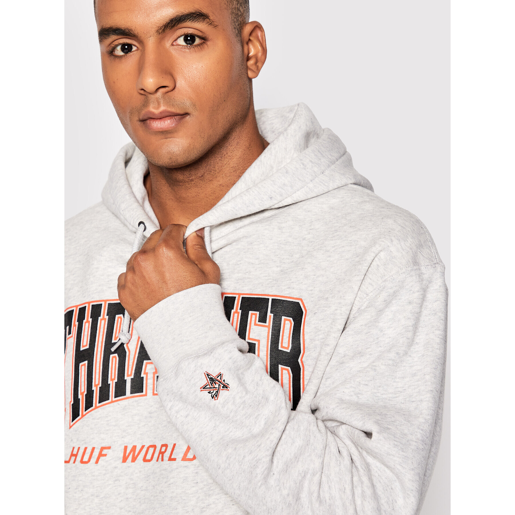 HUF Суитшърт Bayview PF00563 Сив Regular Fit - Pepit.bg