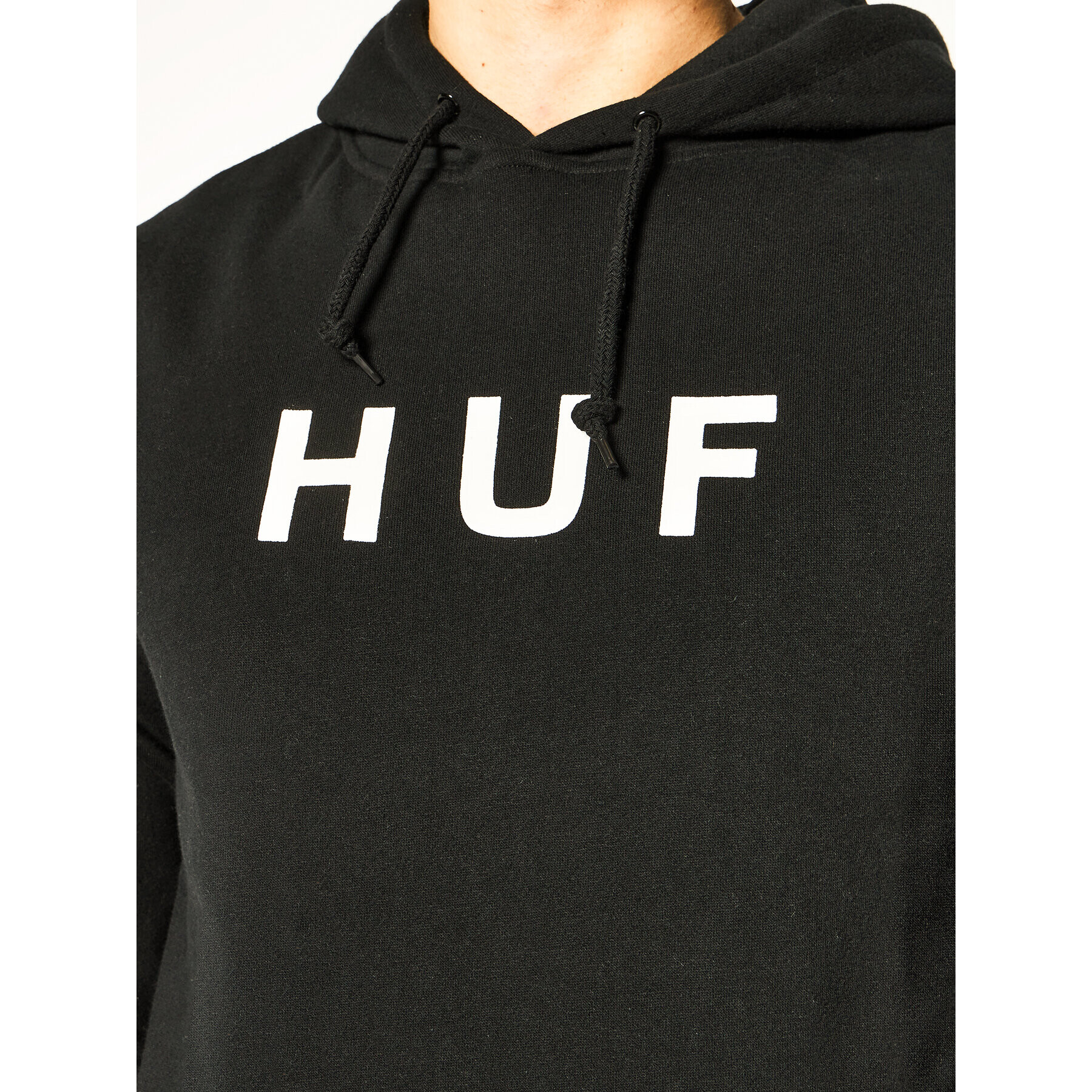 HUF Суитшърт Essentials OG Logo PF00099 Черен Regular Fit - Pepit.bg