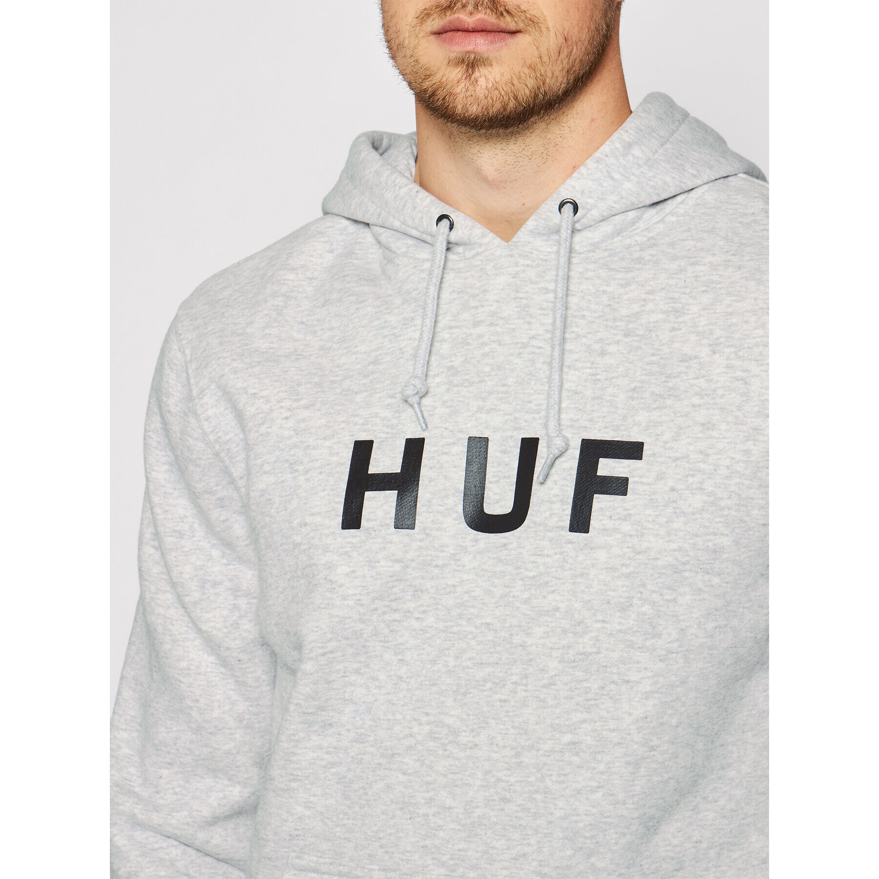 HUF Суитшърт Essentials Og Logo PF00099 Сив Regular Fit - Pepit.bg