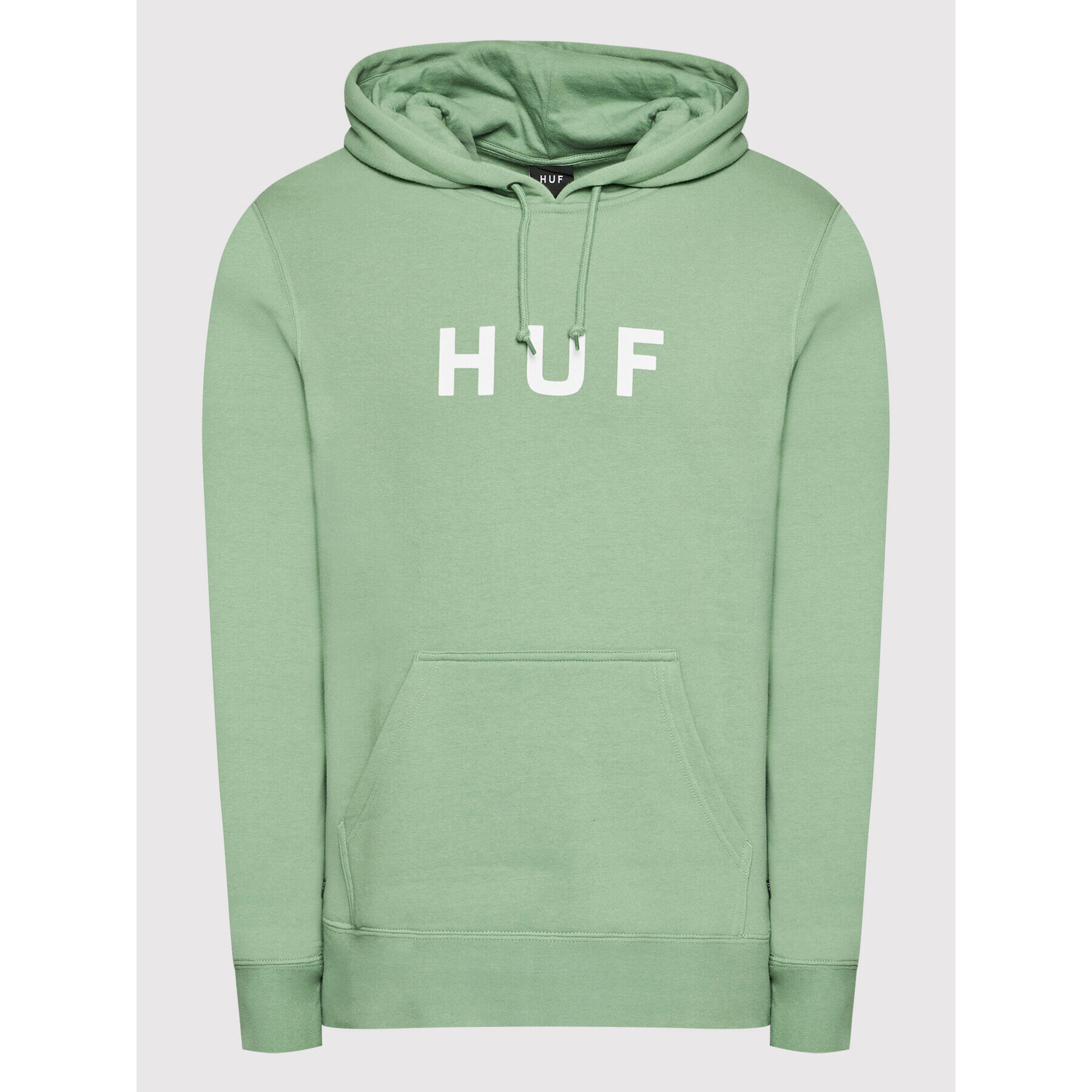 HUF Суитшърт Essentials Og Logo PF00099 Зелен Regular Fit - Pepit.bg