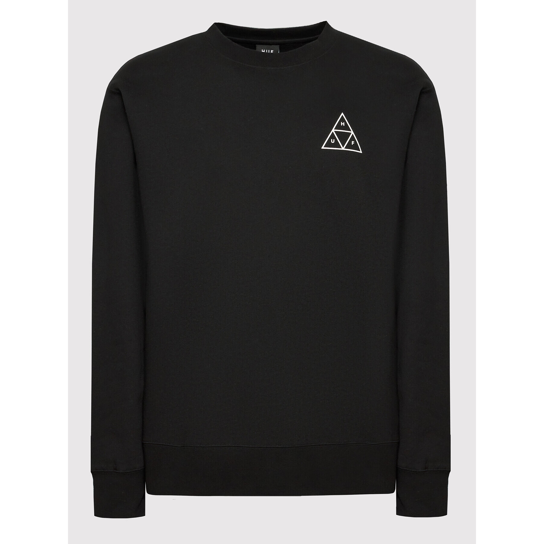 HUF Суитшърт Essentials Triple Triangle PF00492 Черен Regular Fit - Pepit.bg