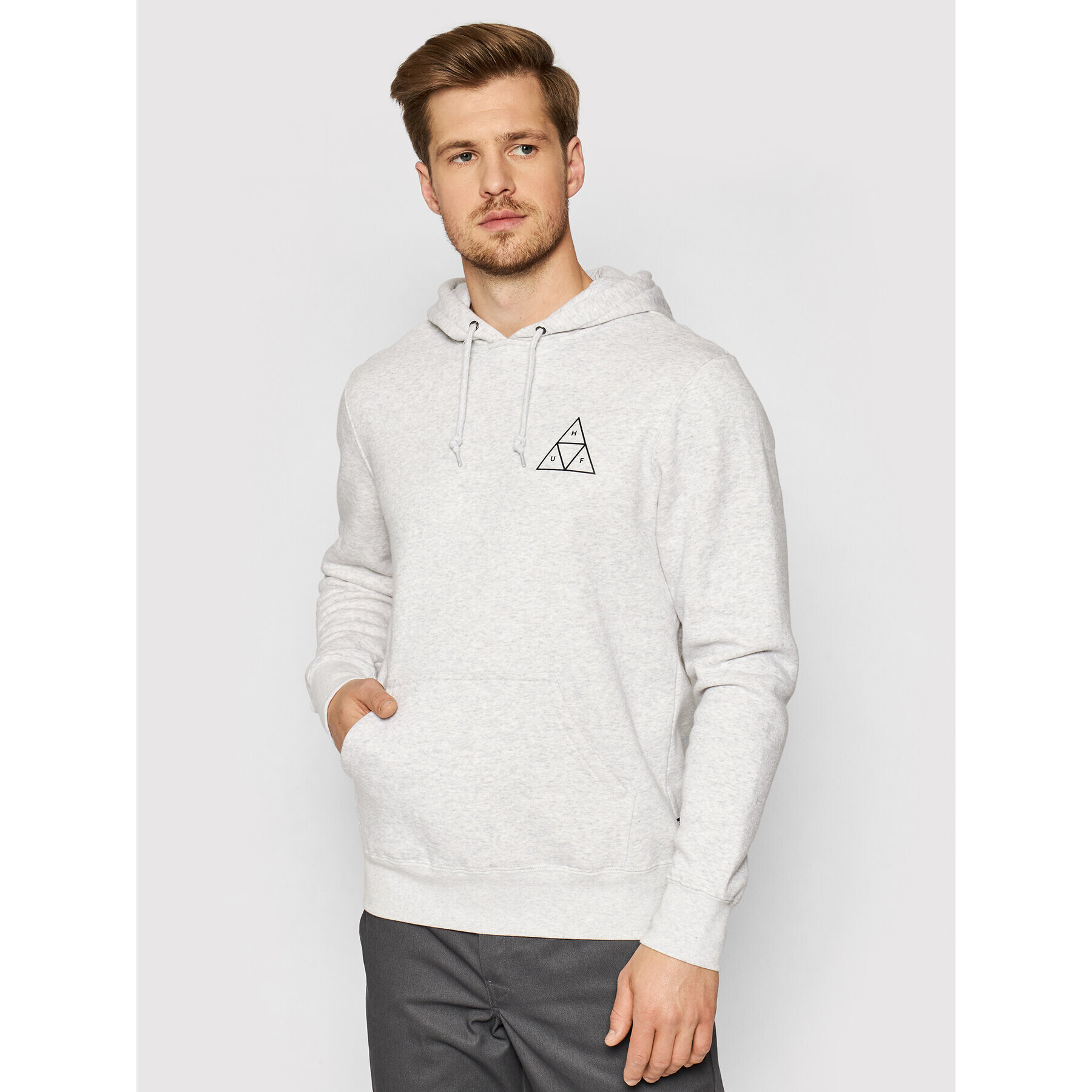 HUF Суитшърт Essentials Tt PF00100 Сив Regular Fit - Pepit.bg