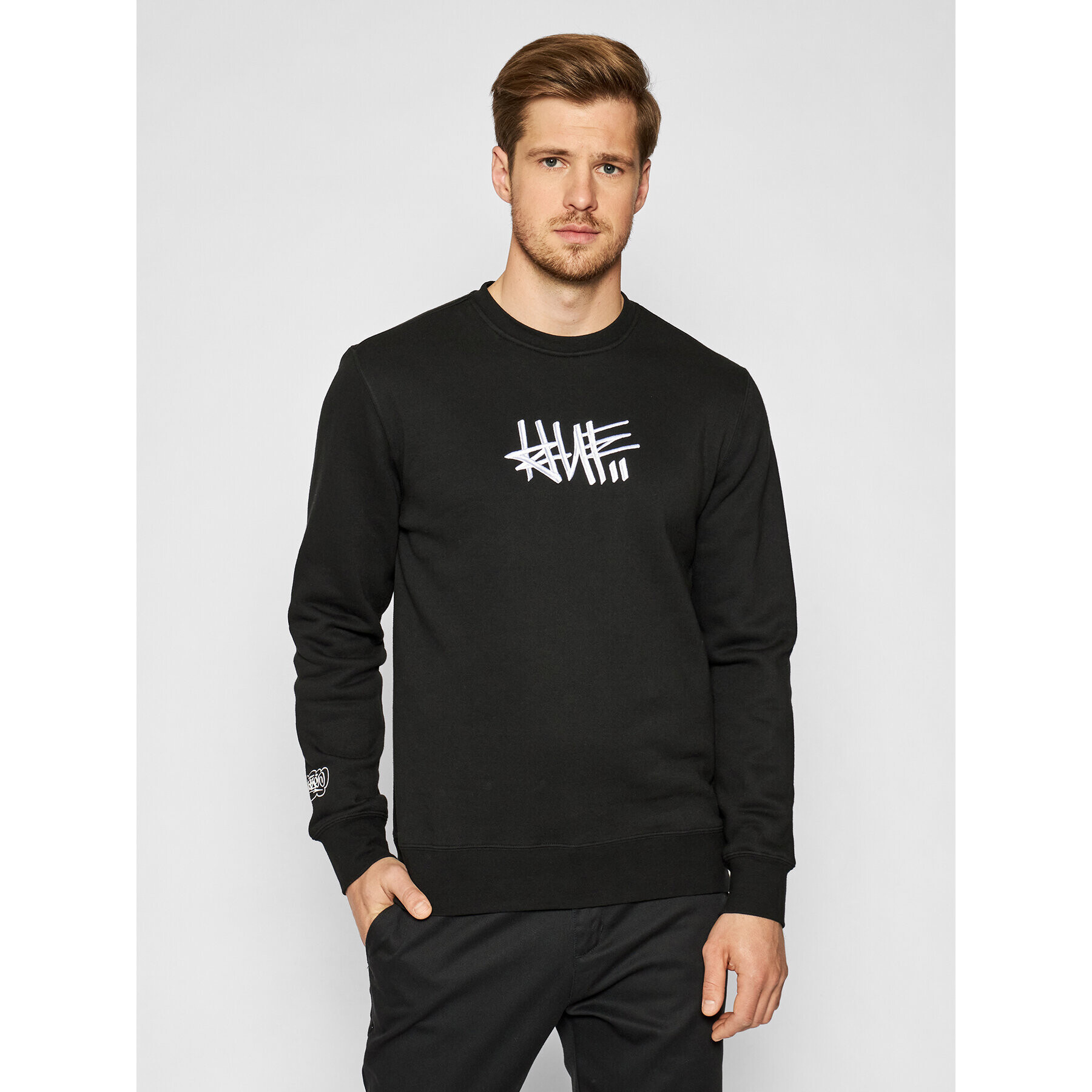 HUF Суитшърт HAZE Handstyle 1 PF00370 Черен Regular Fit - Pepit.bg