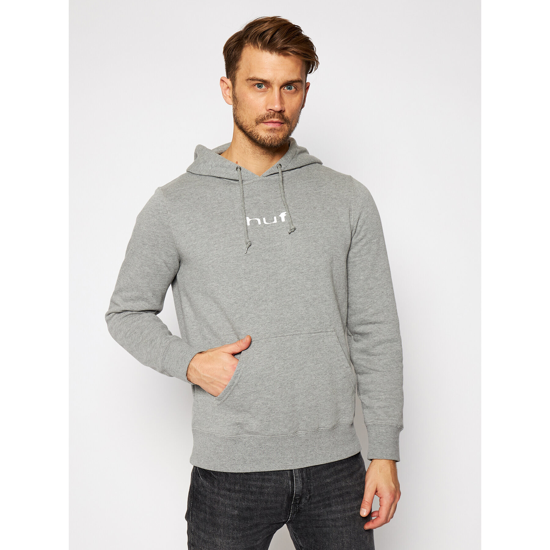 HUF Суитшърт Peaking Hoodie PF00283 Сив Regular Fit - Pepit.bg