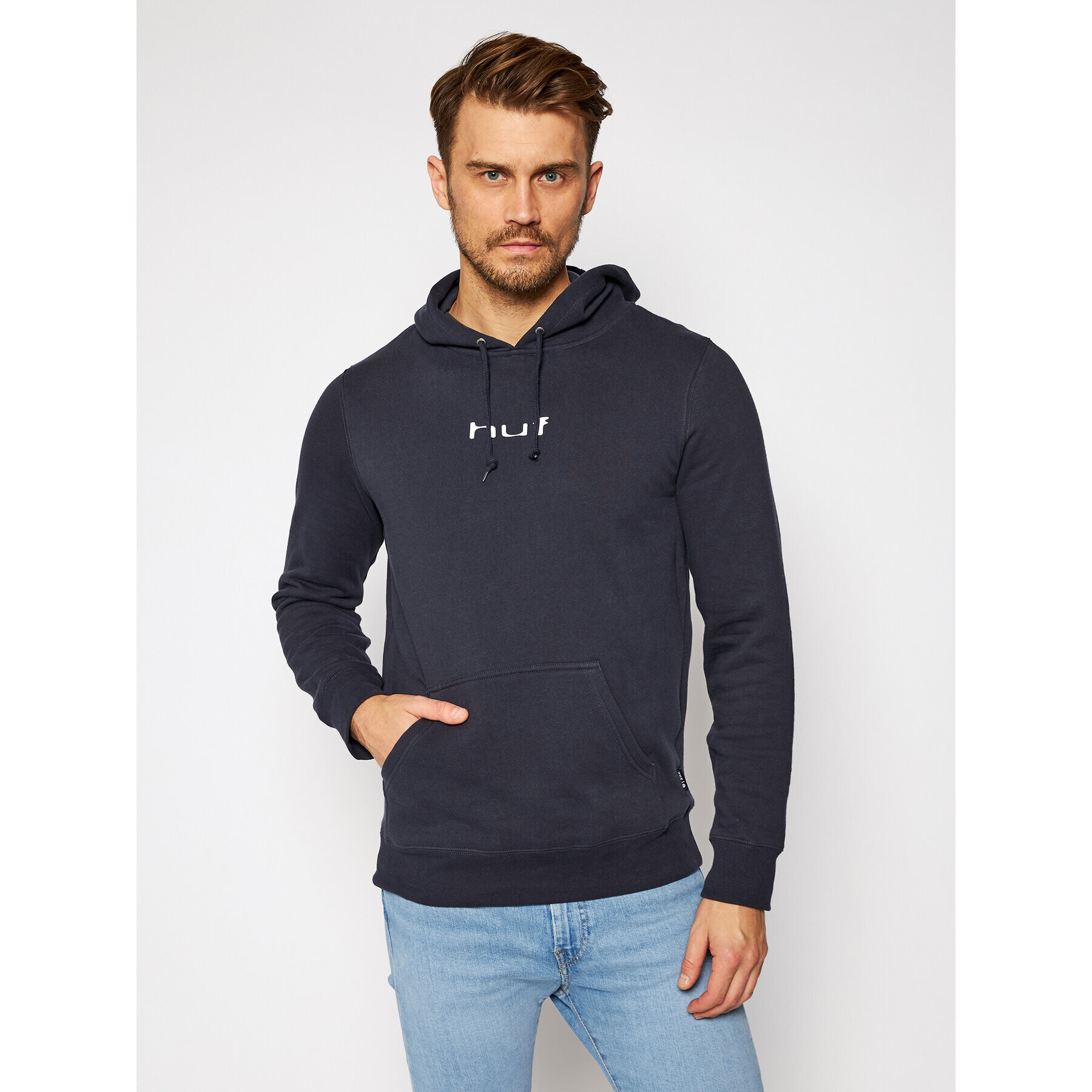 HUF Суитшърт Peaking Hoodie PF00283 Тъмносин Regular Fit - Pepit.bg