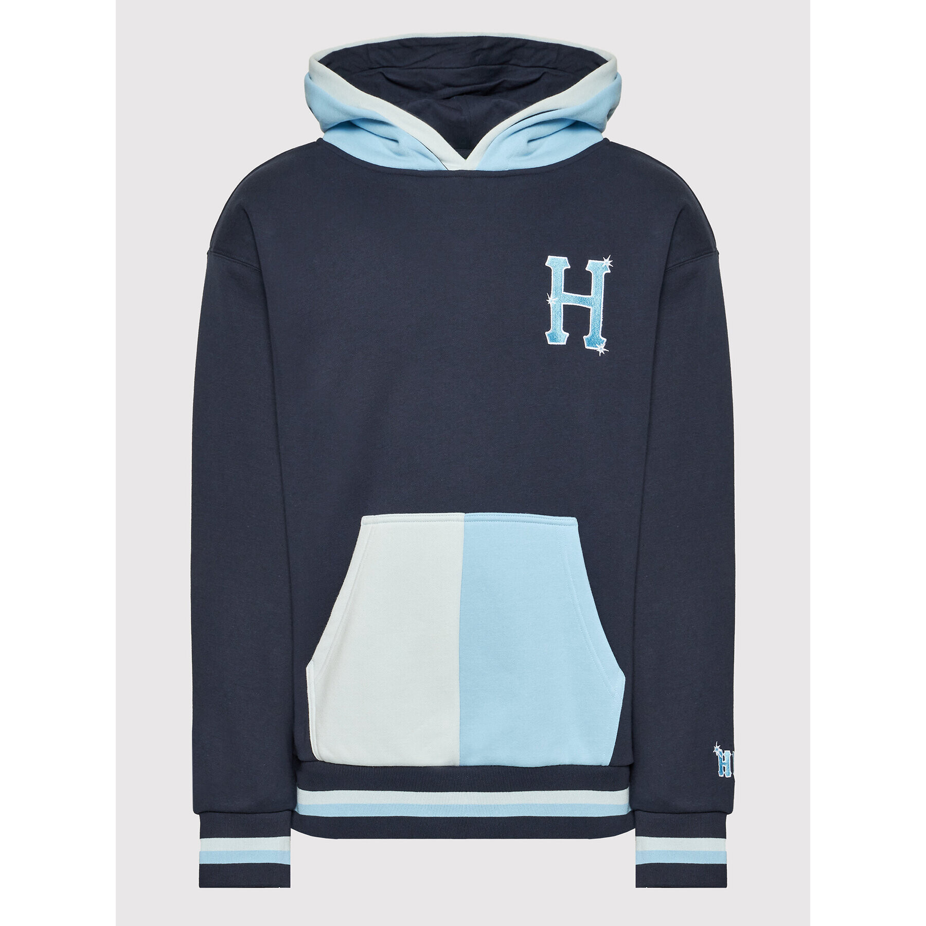 HUF Суитшърт Sideline FL00172 Тъмносин Regular Fit - Pepit.bg