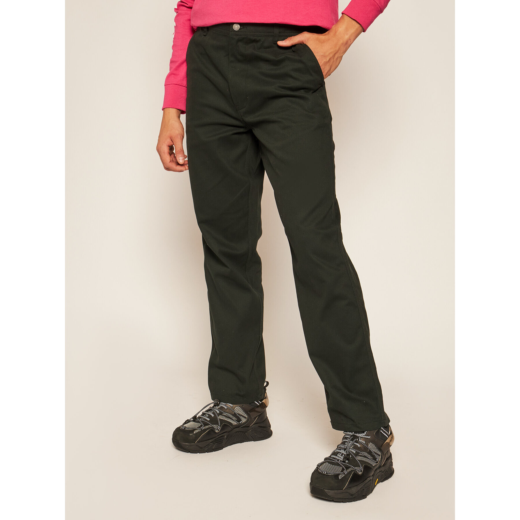 HUF Текстилни панталони Boyd PT00161 Черен Oversize - Pepit.bg