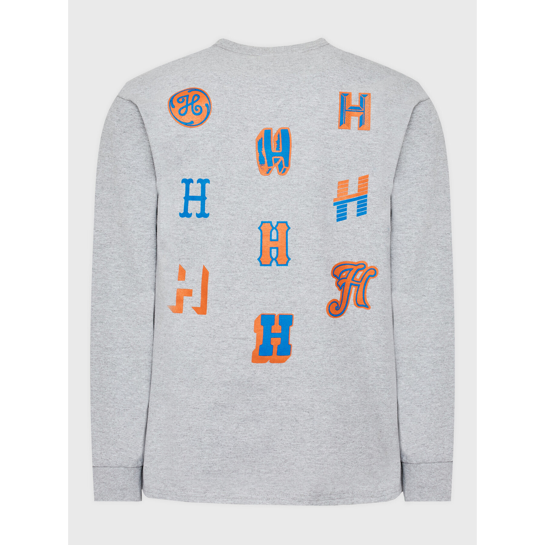 HUF Тениска с дълъг ръкав Allstar Team TS01812 Сив Regular Fit - Pepit.bg