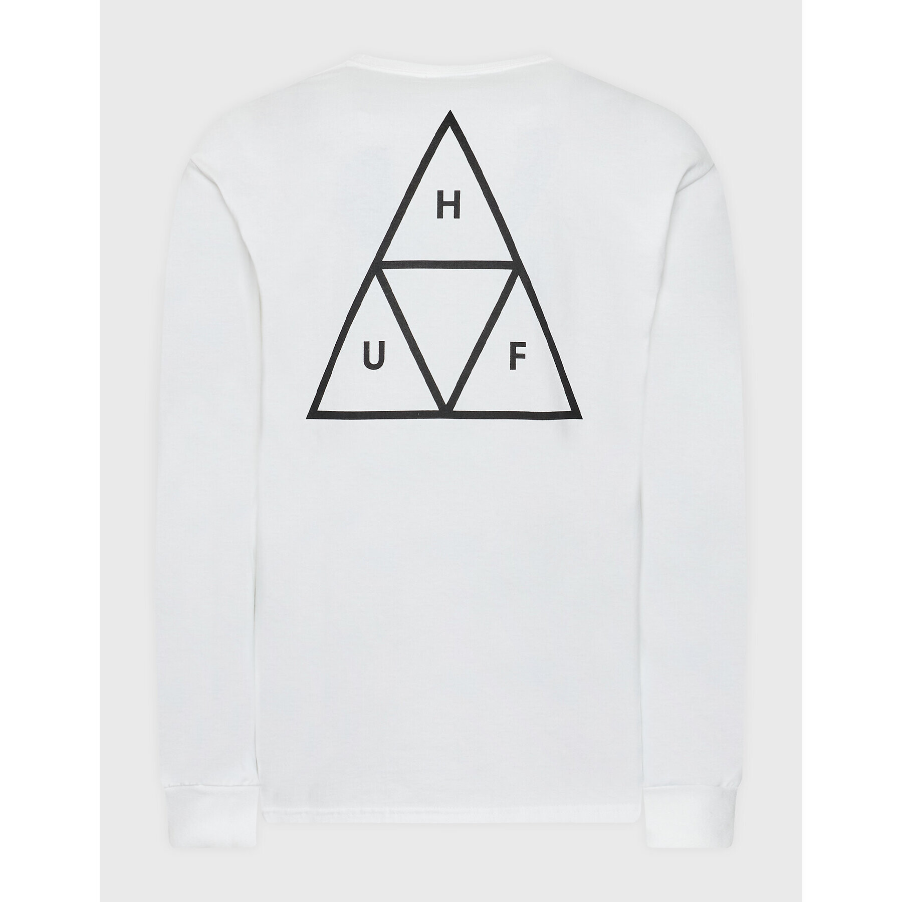 HUF Тениска с дълъг ръкав Essentials TS01750 Бял Regular Fit - Pepit.bg