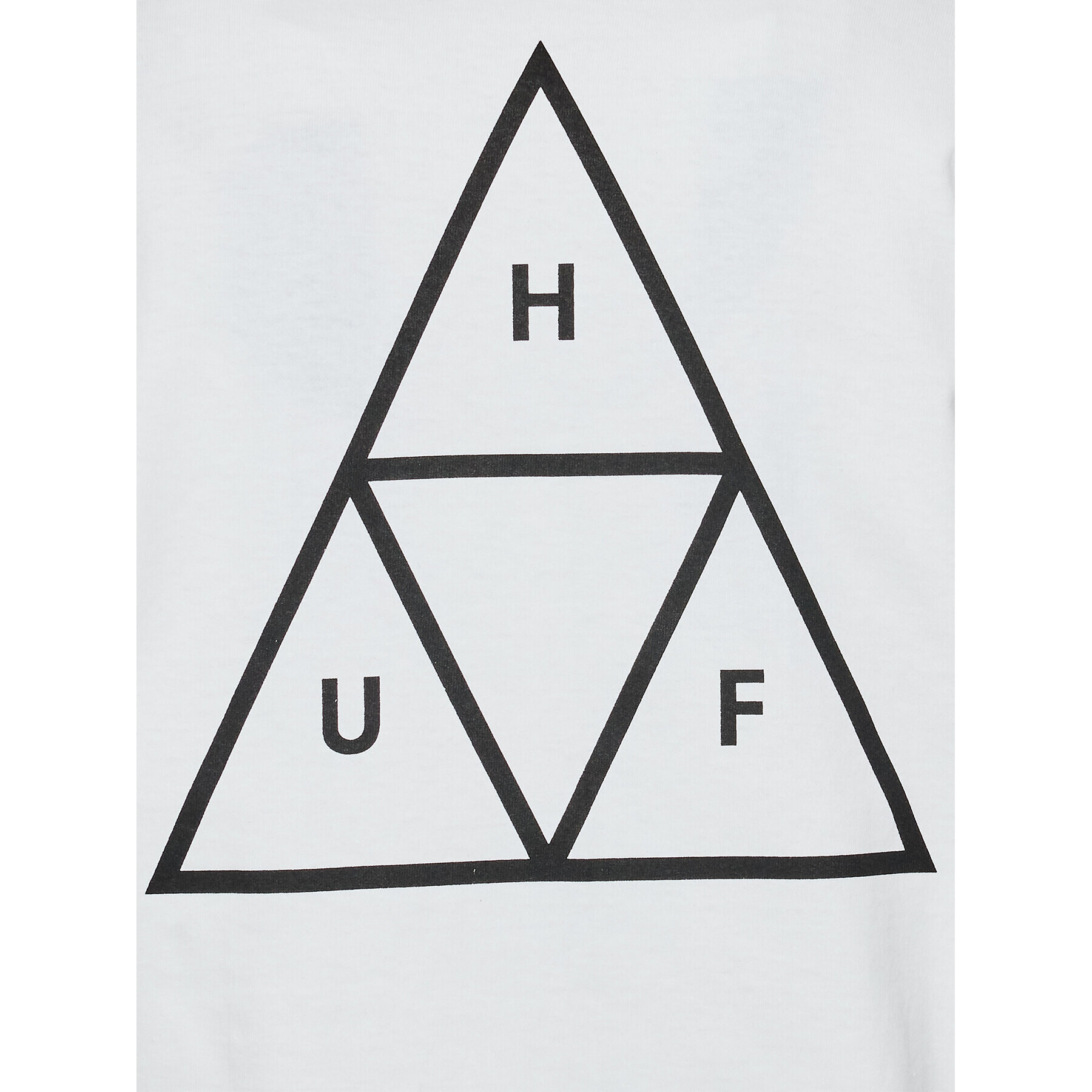 HUF Тениска с дълъг ръкав Essentials TS01750 Бял Regular Fit - Pepit.bg