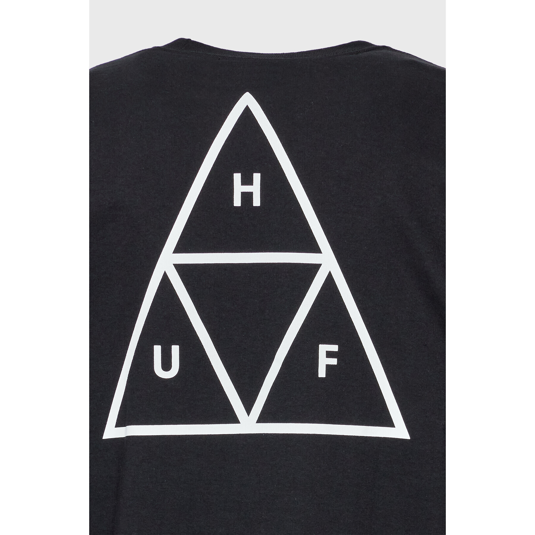 HUF Тениска с дълъг ръкав Essentials TS01750 Черен Regular Fit - Pepit.bg