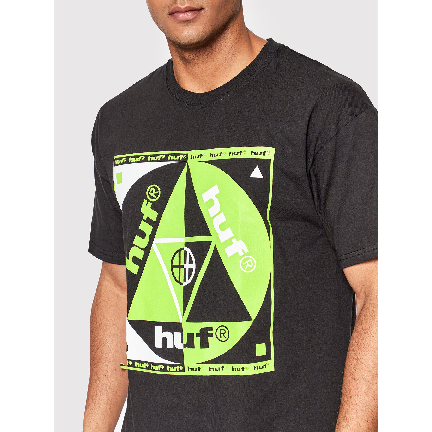 HUF Тишърт Blue Code TS01639 Черен Regular Fit - Pepit.bg