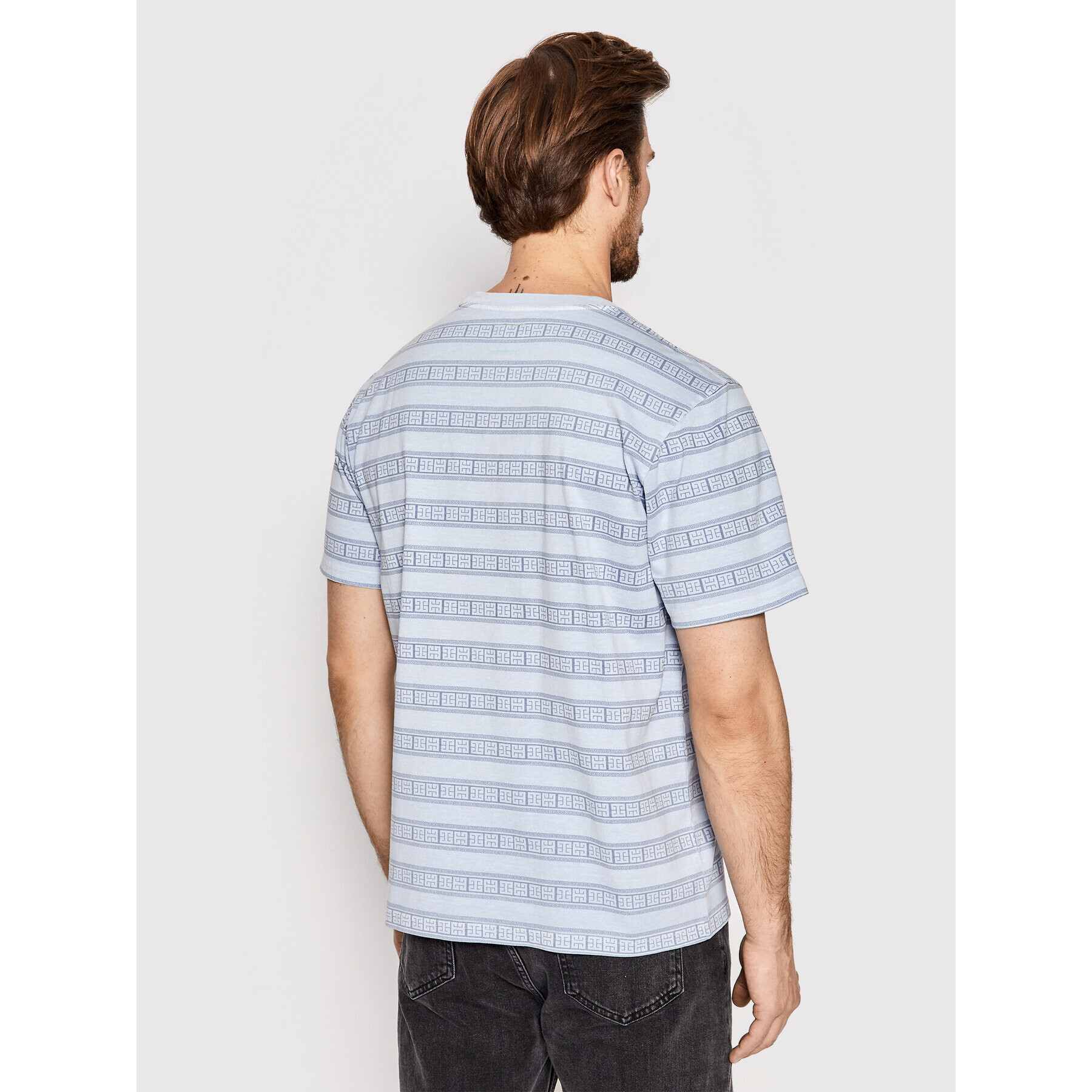 HUF Тишърт Cooper Stripe KN00342 Син Regular Fit - Pepit.bg