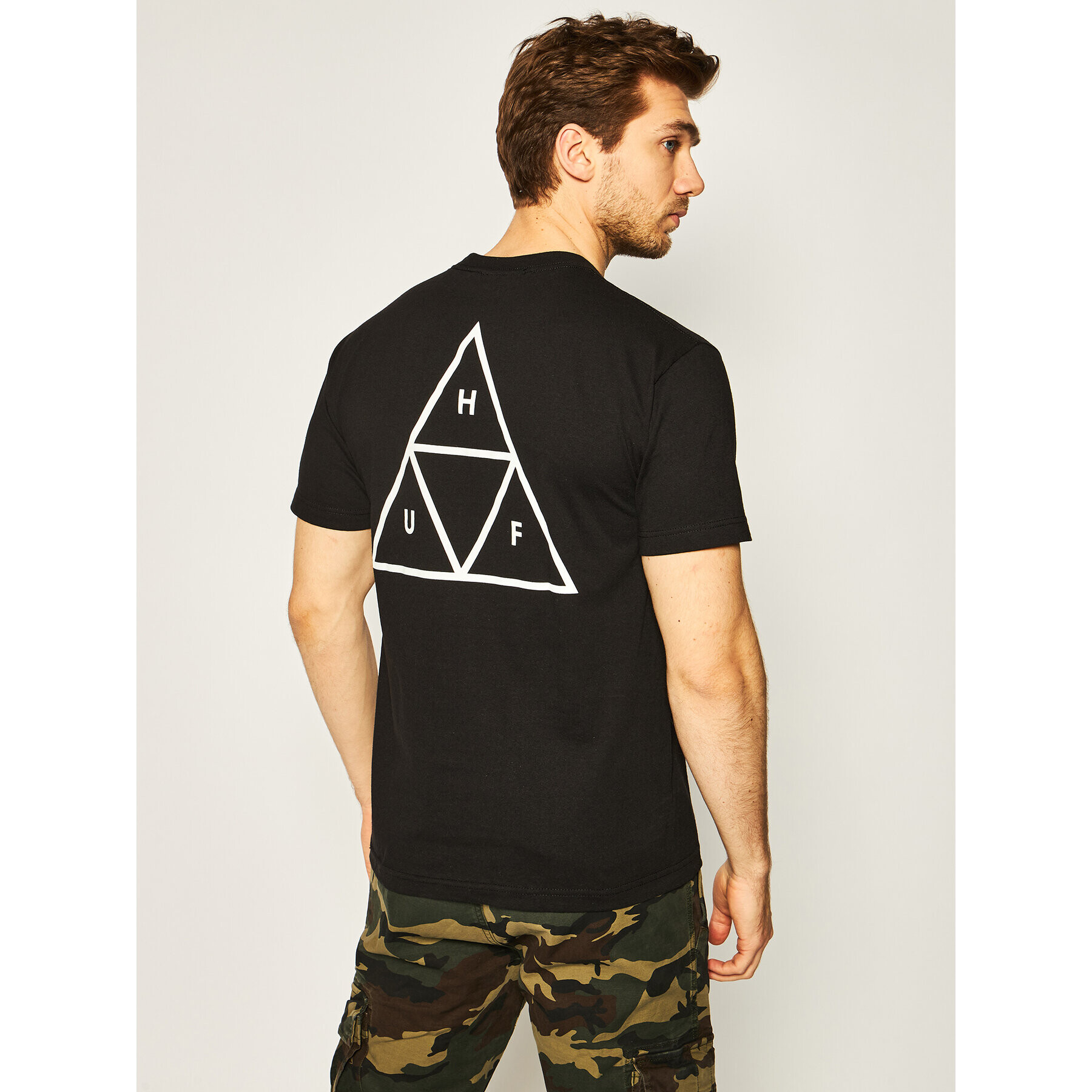 HUF Тишърт Essentials Tt TS00509 Черен Regular Fit - Pepit.bg