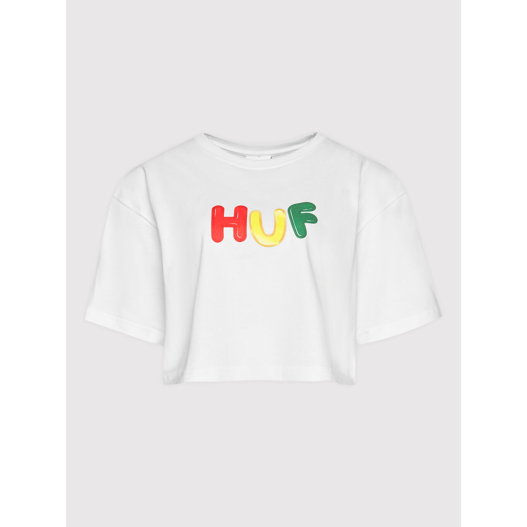 HUF Тишърт Gummed WTS0049 Бял Regular Fit - Pepit.bg