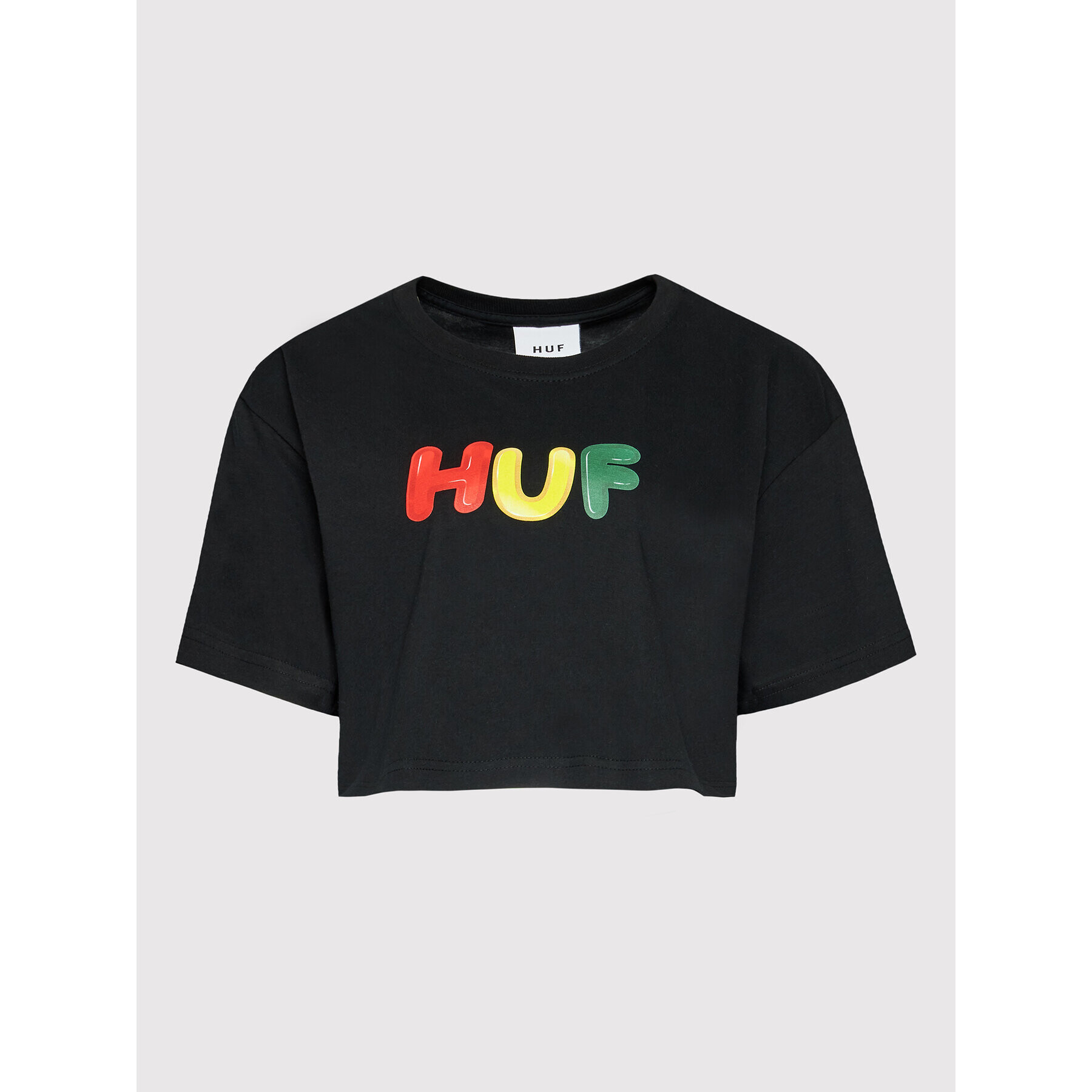 HUF Тишърт Gummed WTS0049 Черен Relaxed Fit - Pepit.bg