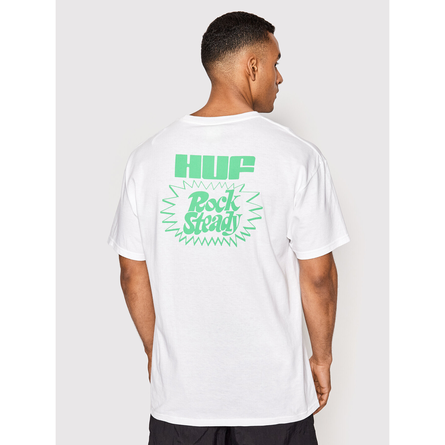 HUF Тишърт High Note TS01654 Бял Regular Fit - Pepit.bg