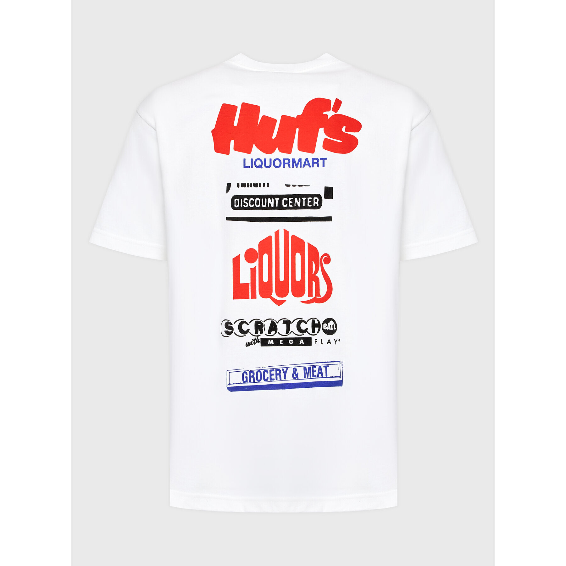 HUF Тишърт Liquormart TS01946 Бял Regular Fit - Pepit.bg