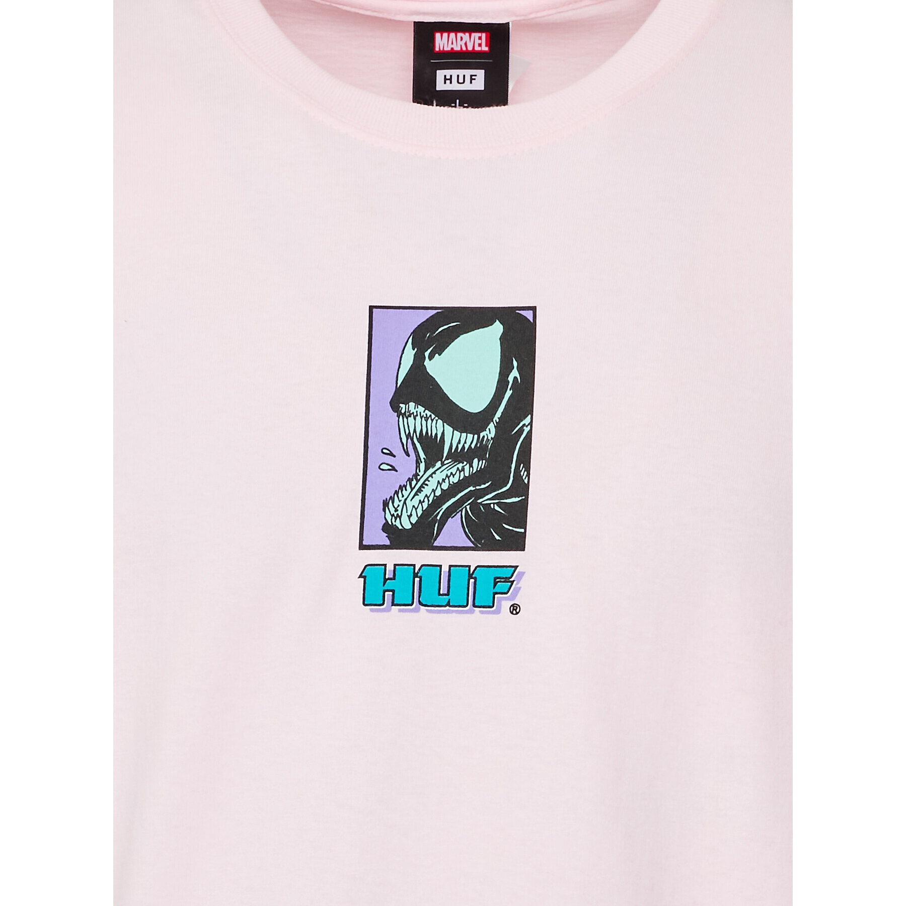 HUF Тишърт MARVEL Symbiote TS02060 Розов Regular Fit - Pepit.bg