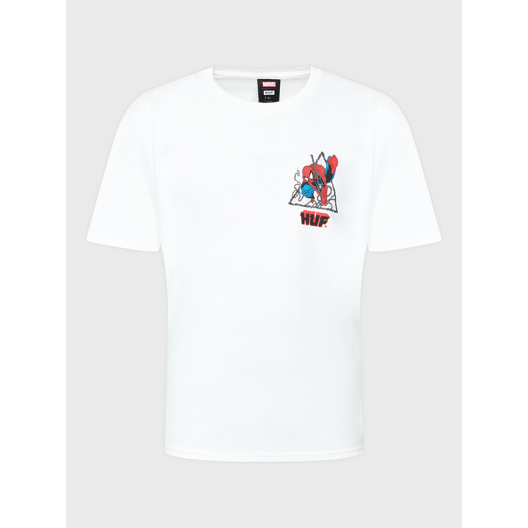 HUF Тишърт MARVEL Triangle TS02055 Бял Regular Fit - Pepit.bg