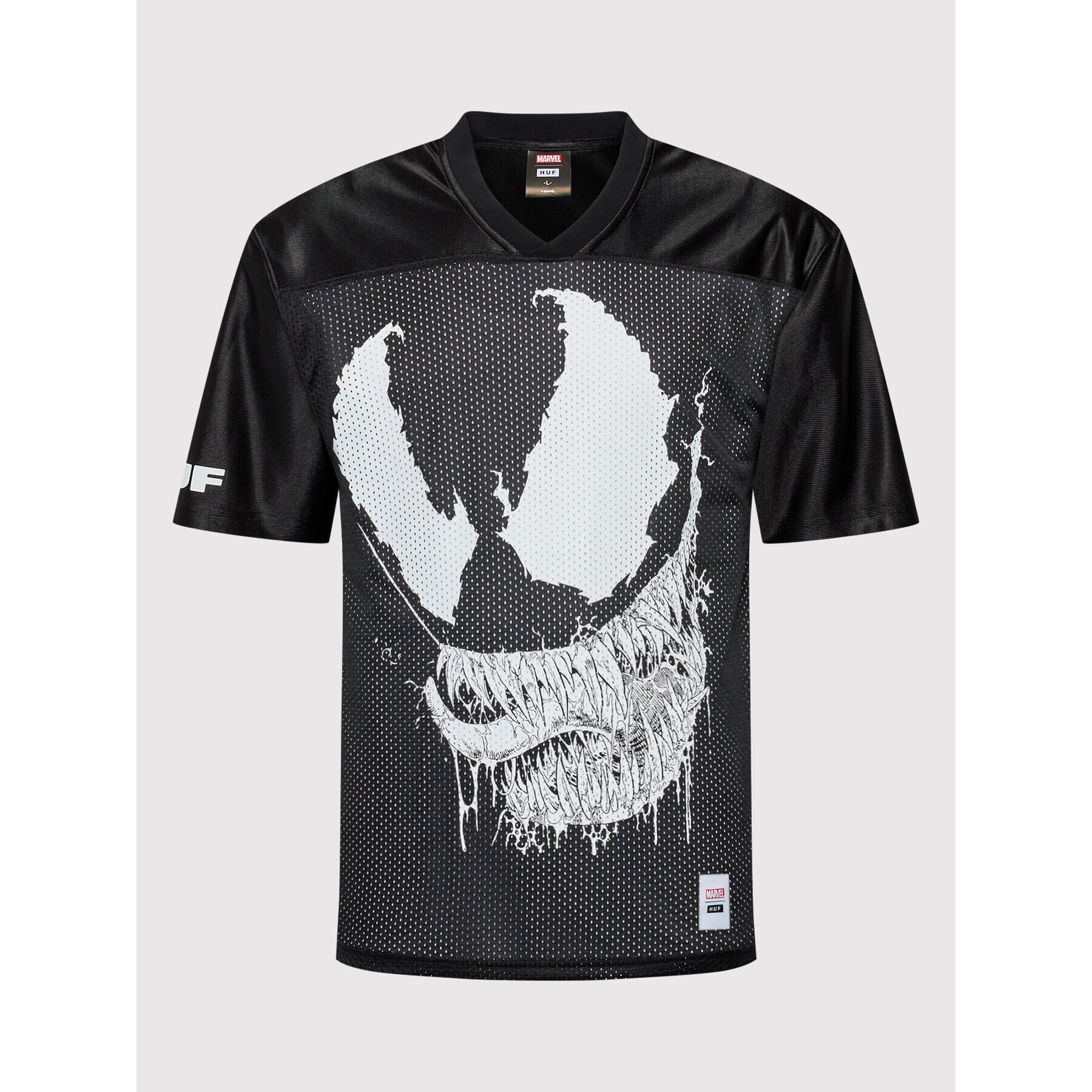 HUF Тишърт MARVEL Venom Football KN00413 Черен Regular Fit - Pepit.bg