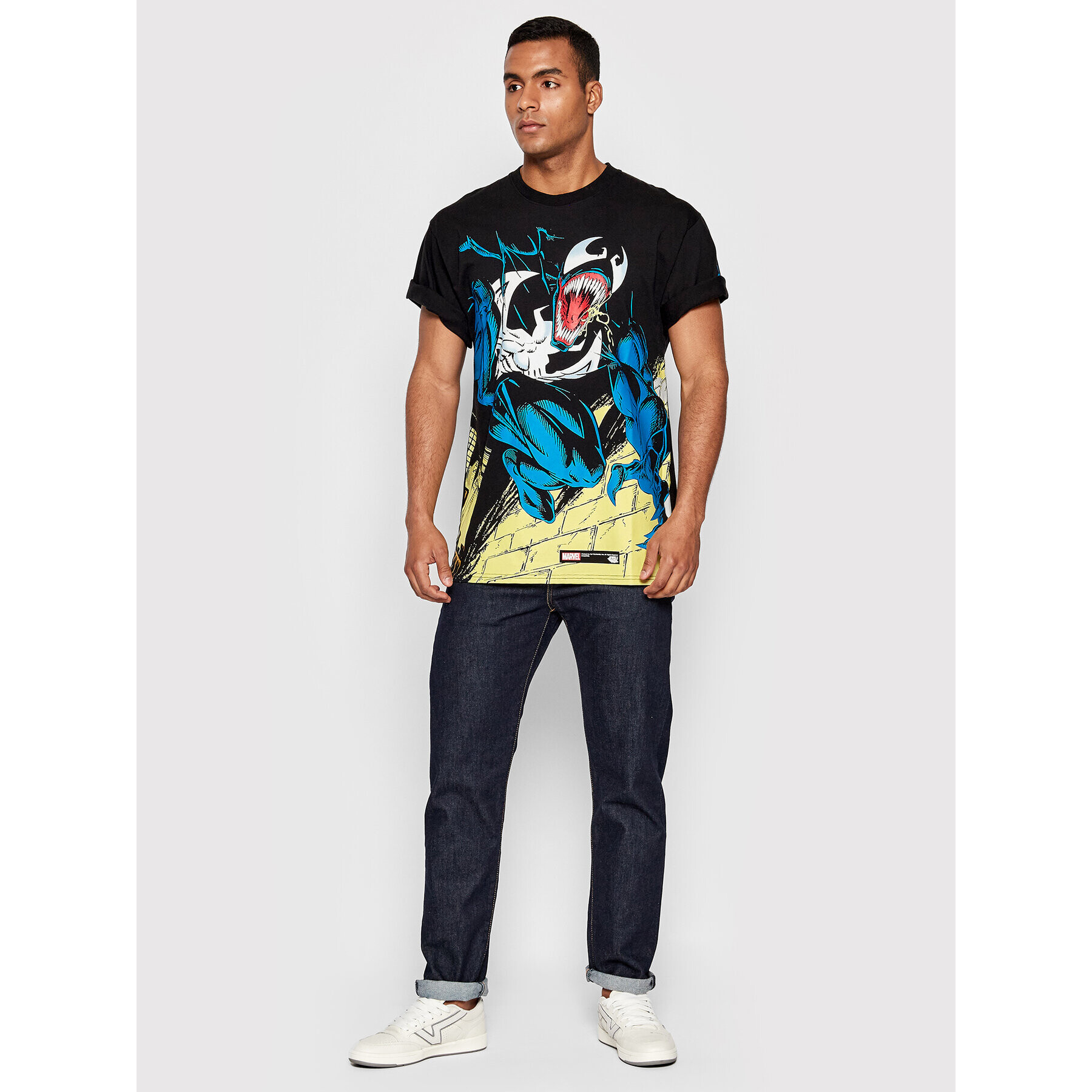 HUF Тишърт MARVEL Venom TS01891 Черен Regular Fit - Pepit.bg