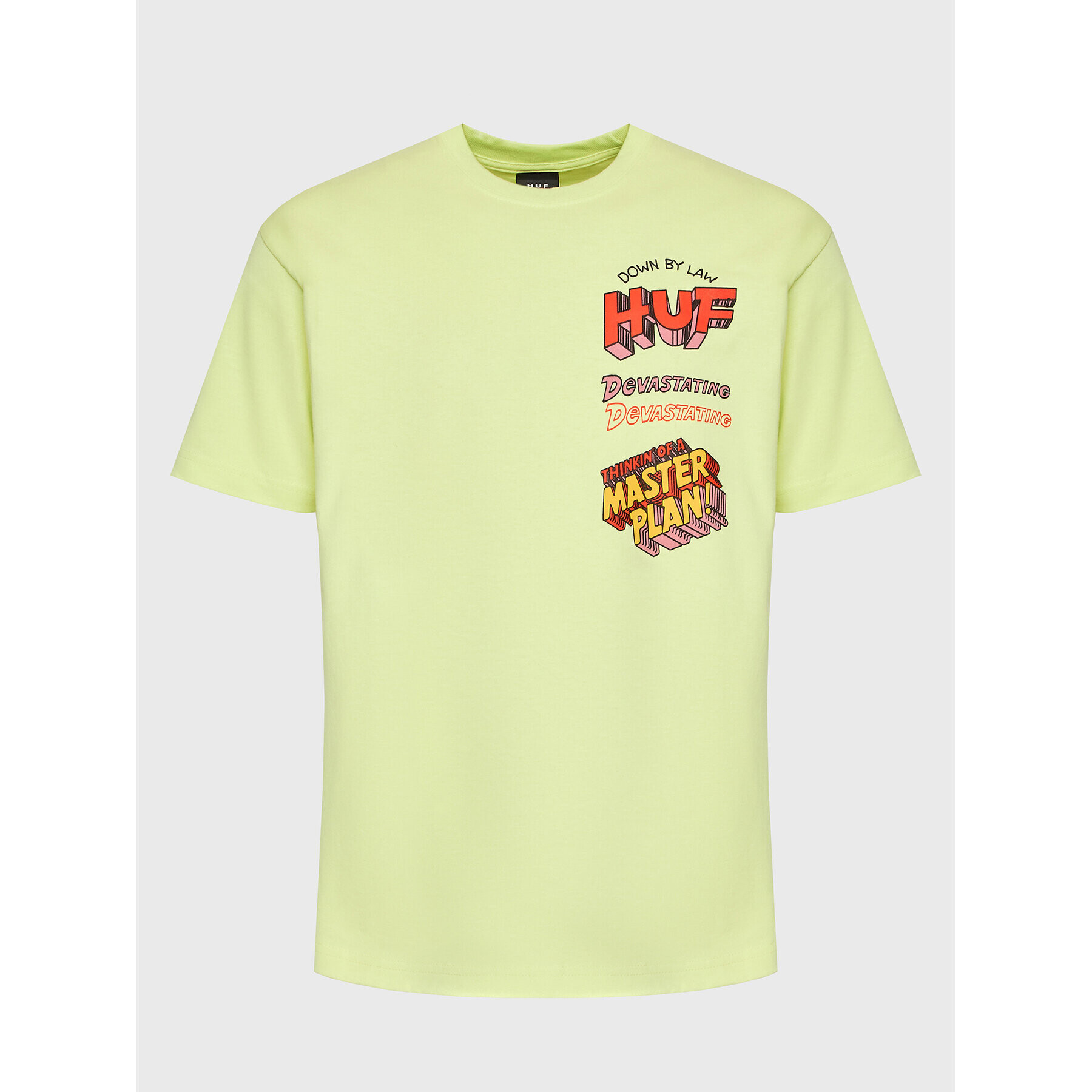 HUF Тишърт Master Plan TS01942 Зелен Regular Fit - Pepit.bg