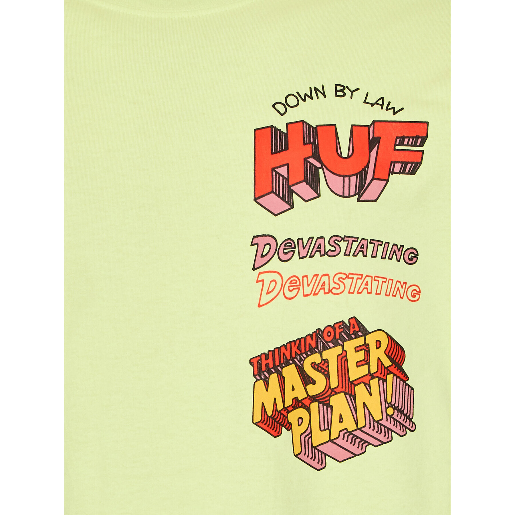HUF Тишърт Master Plan TS01942 Зелен Regular Fit - Pepit.bg