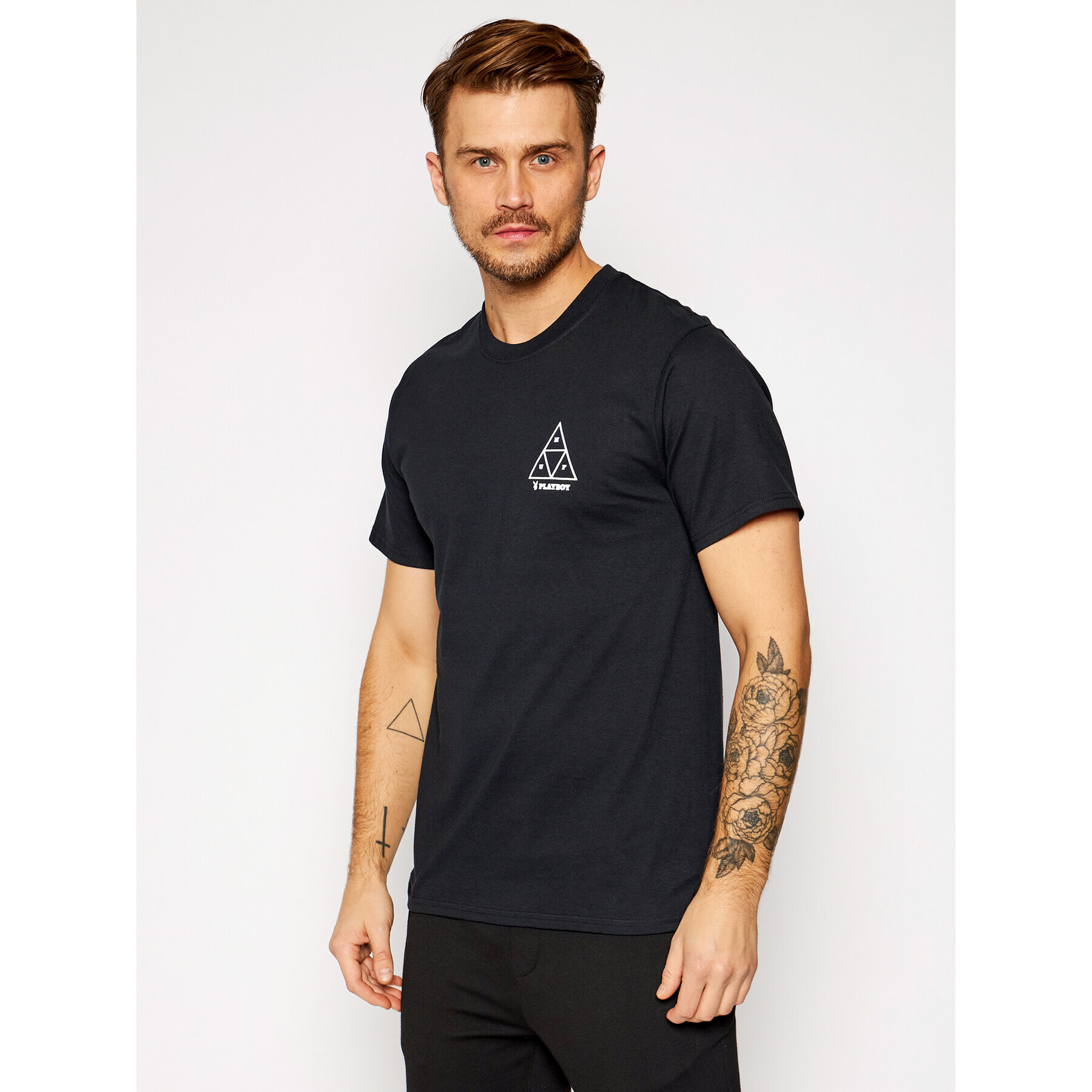 HUF Тишърт PLAYBOY Playmate TS01462 Черен Regular Fit - Pepit.bg