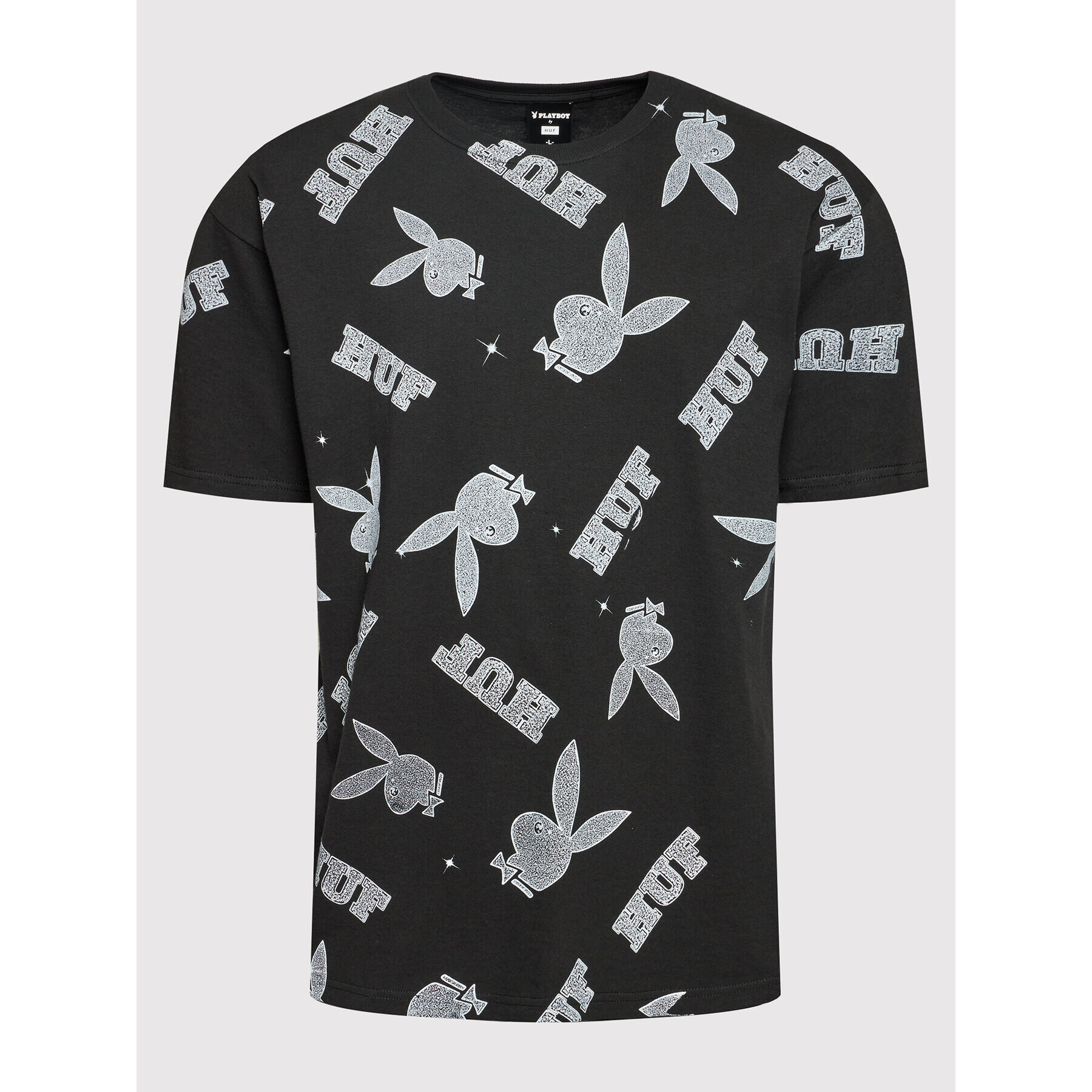 HUF Тишърт PLAYBOY Vvs Pattern TS01780 Черен Regular Fit - Pepit.bg